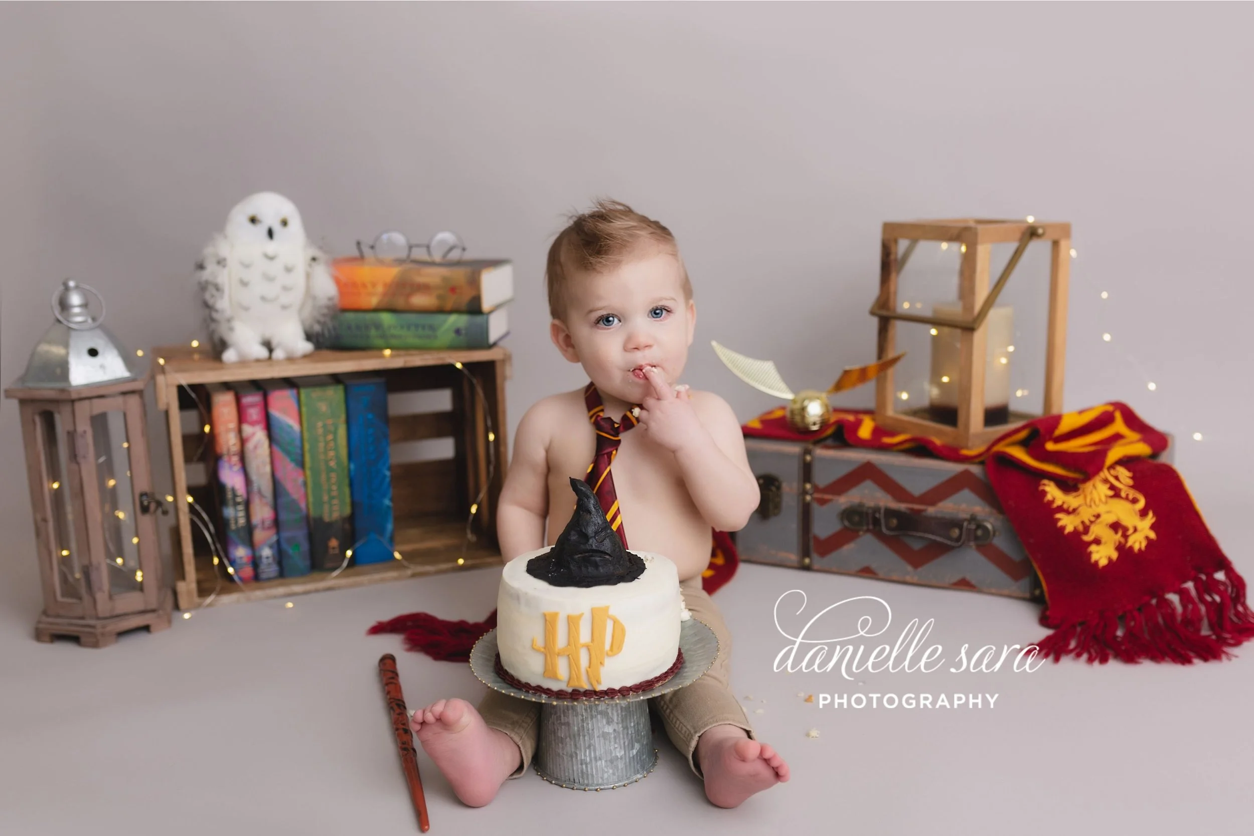 One Year of Magic: Harry Potter Inspired Cake Smash Photoshoot | Northern Virginia Family Photographer