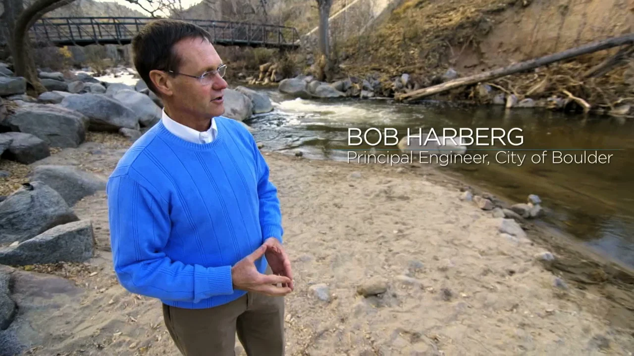 City Engineer Bob Harberg shows us a bridge designed to break away and swing to the side like a giant gate in heavy flooding.