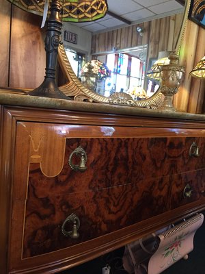 Sale Elegant Inlaid Wood Marble Top Antique Dresser Lola S