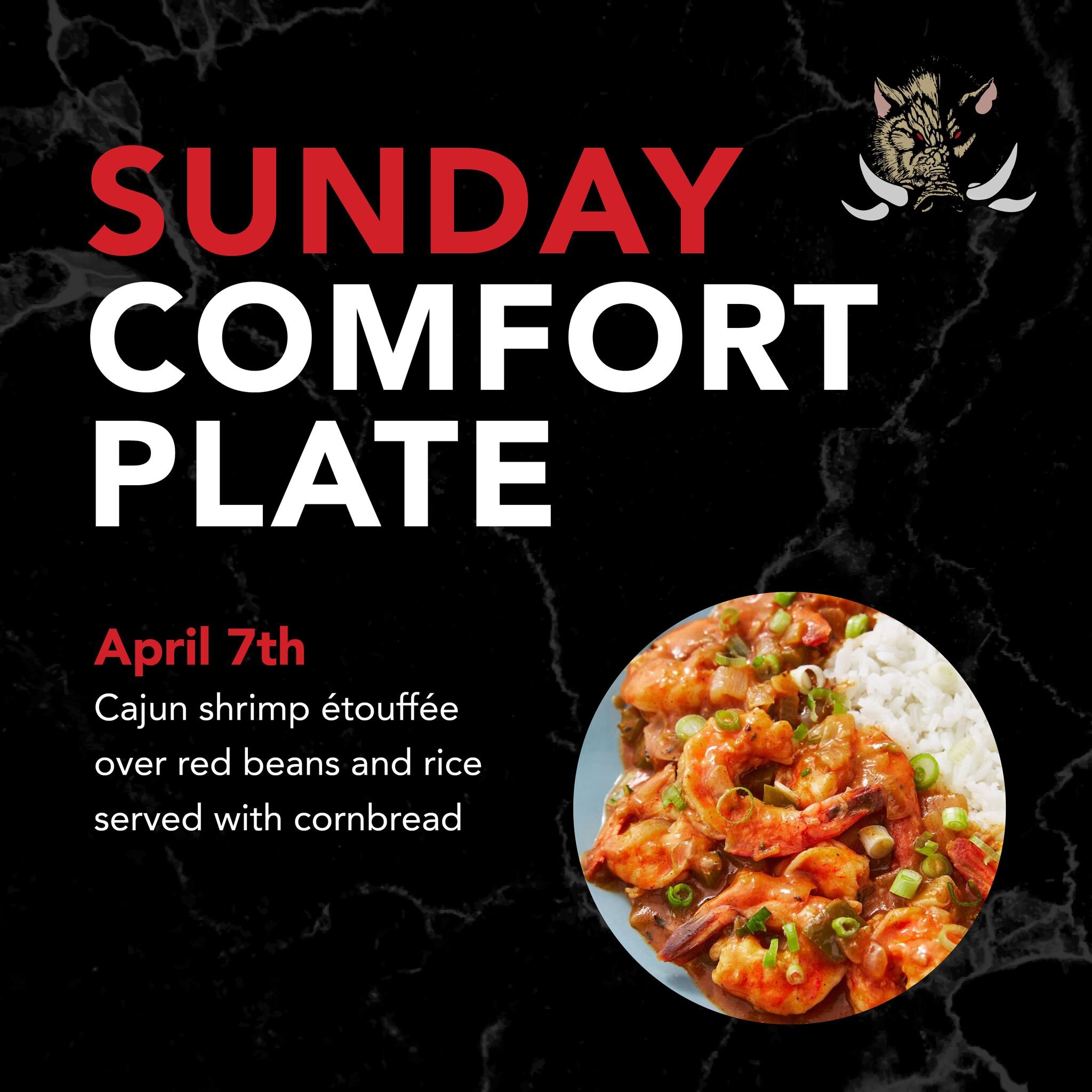 Craving some Cajun flavor? Don't miss our Cajun shrimp &eacute;touff&eacute;e Sunday Comfort Special on April 7th! It's the perfect way to spice up your Sunday.

#madboarnc #exit385 #tastethemadness #sundaycomfortspecial #cajunshrimp