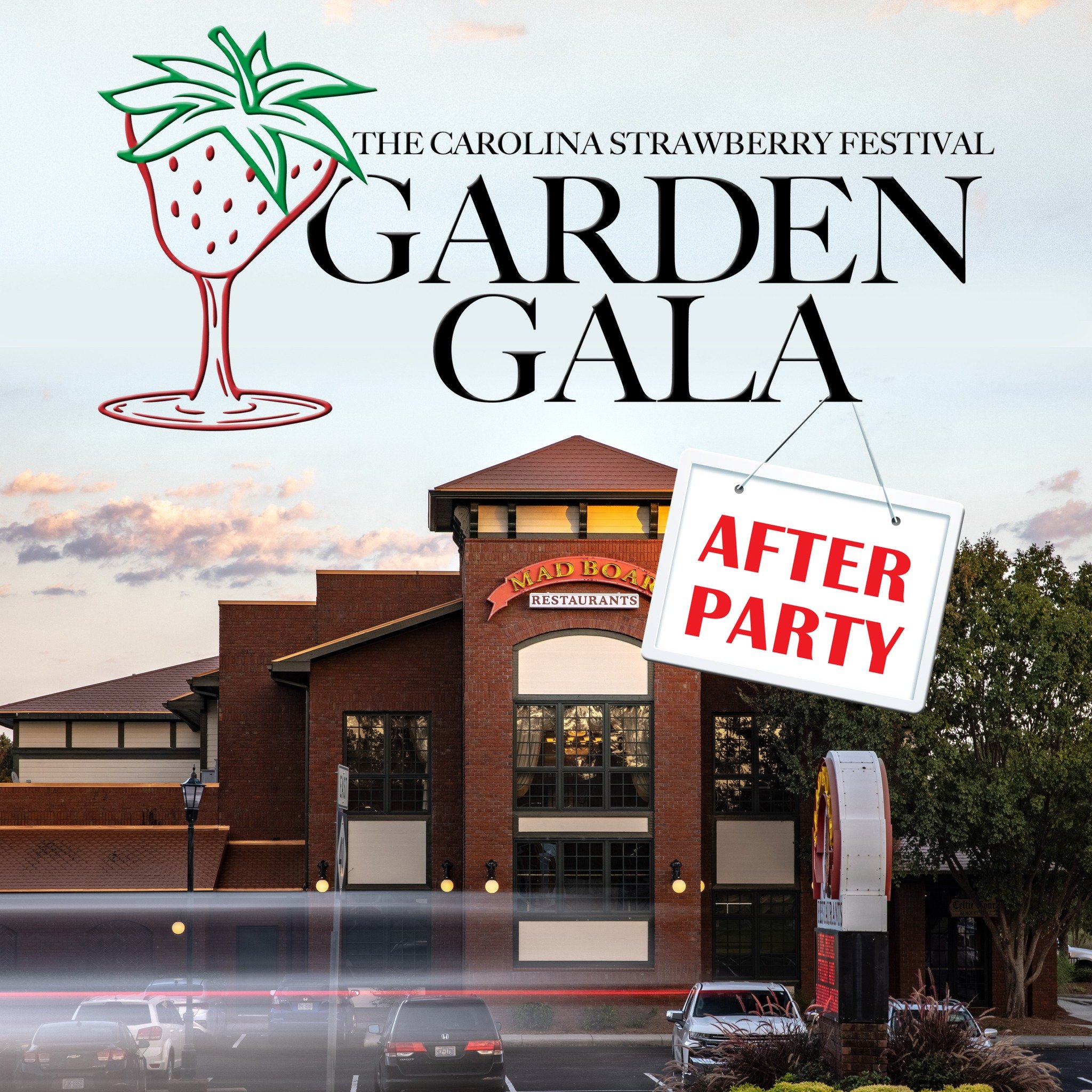 Don't let the night end just yet! Join us at Mad Boar for the The Carolina Strawberry Festival's Garden Gala after party. Sip on refreshing drinks, savor delicious food, and groove to the tunes of The B-Sides. The fun begins at 6pm &ndash; see you th