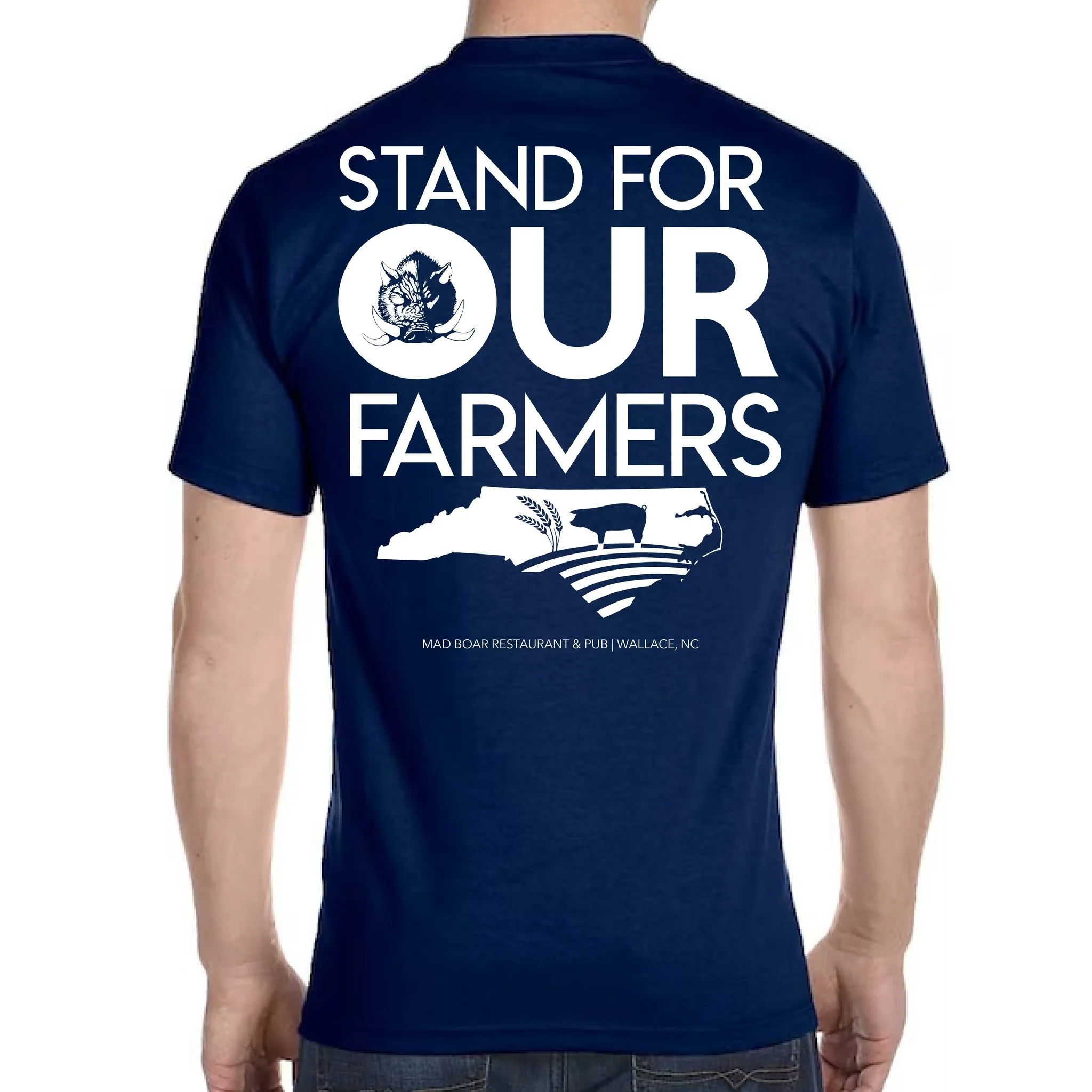 Farmers are the backbone of our community, and we&rsquo;re proud to honor them with our Stand for Our Farmers shirt. 🌾
Available now at the Boar Store inside Mad Boar, this tee is the perfect way to show gratitude for the work they do every single d