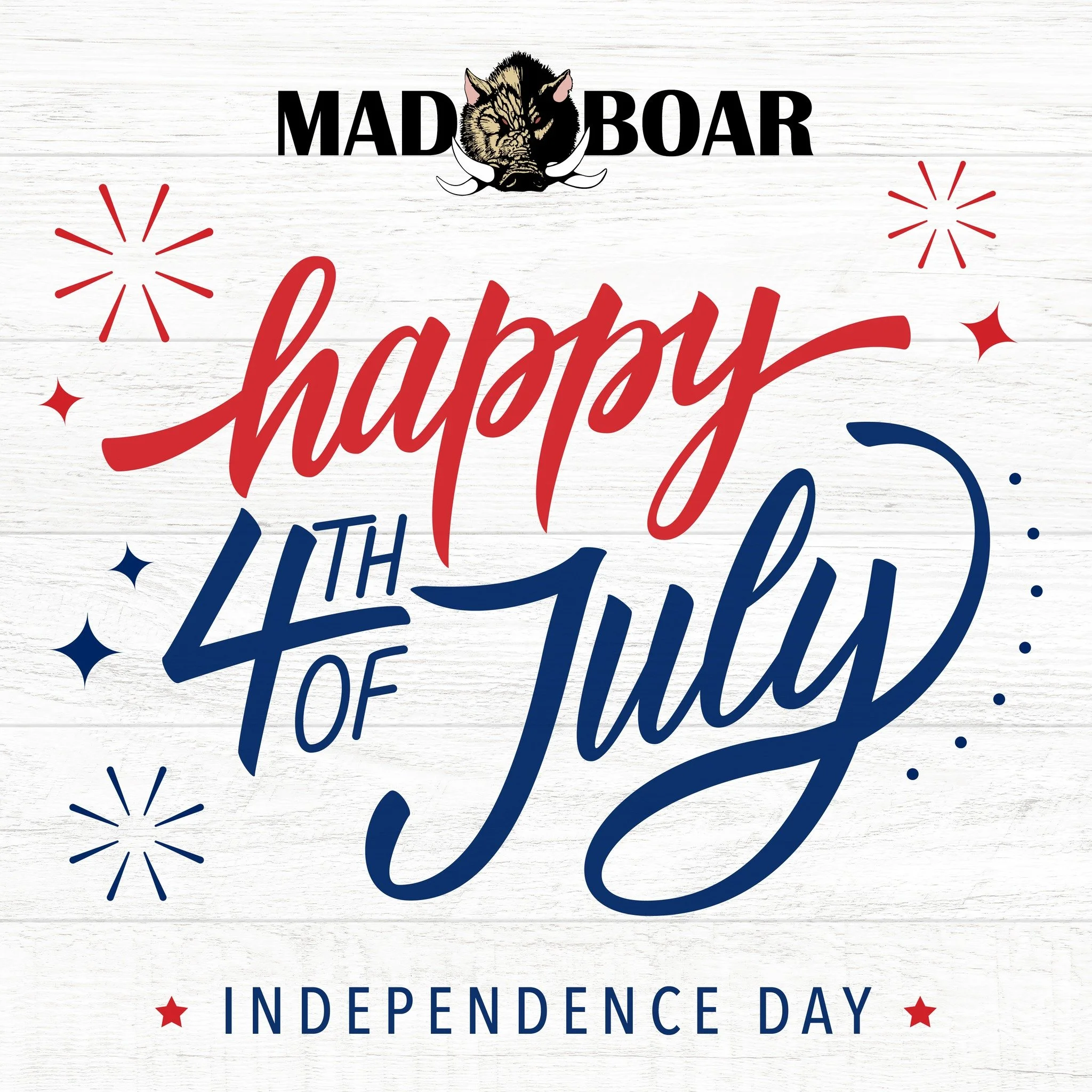 The grill is fired up, the drinks are ice-cold, and the Fourth of July is calling!🍔🍻

Celebrate Independence Day at Mad Boar with bold flavors, refreshing drinks, and live music. Whether you're joining us for lunch, dinner, or just stopping in to u