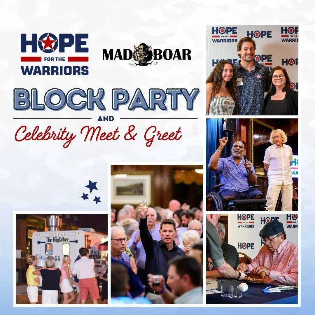 Now THIS looks like a good time. 🎉

Take a look at some of the fun from past Hope For The Warriors Block Parties at Mad Boar &mdash; great music, good food, familiar faces, and plenty of smiles all around.
Never been to one before? This is your year