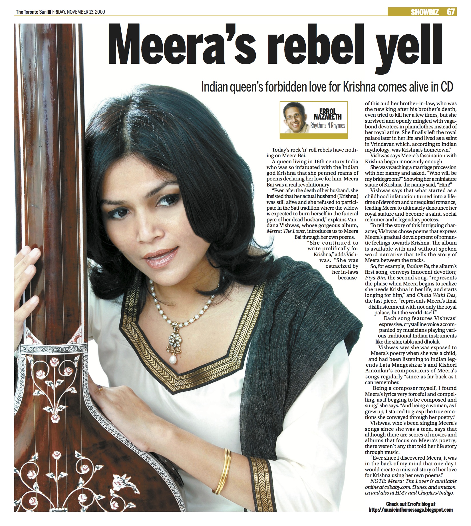 Vandana Vishwas - Nov 13-09 The Toronto Sun copy.jpg