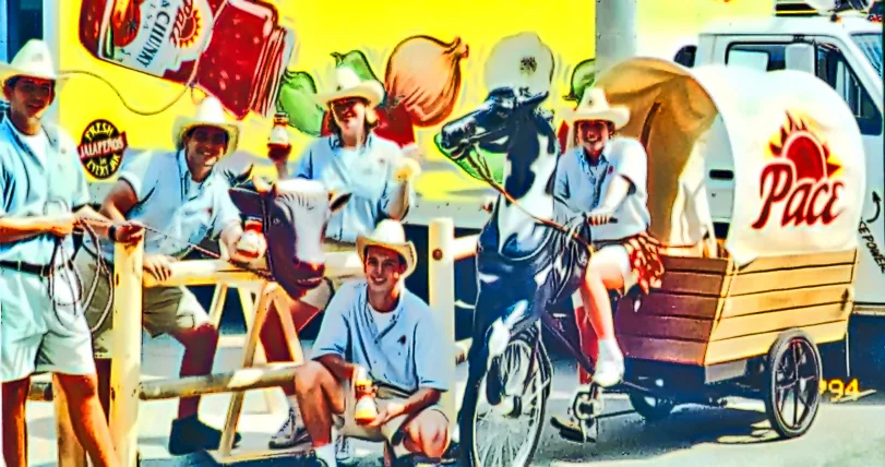 Need an injected-molded horse on a bike, a sawhorse cow, a bicycle powered covered wagon and a portable corral? That’s what W! produced for this Pace Salsa promotion for our client Silverback Creative. 