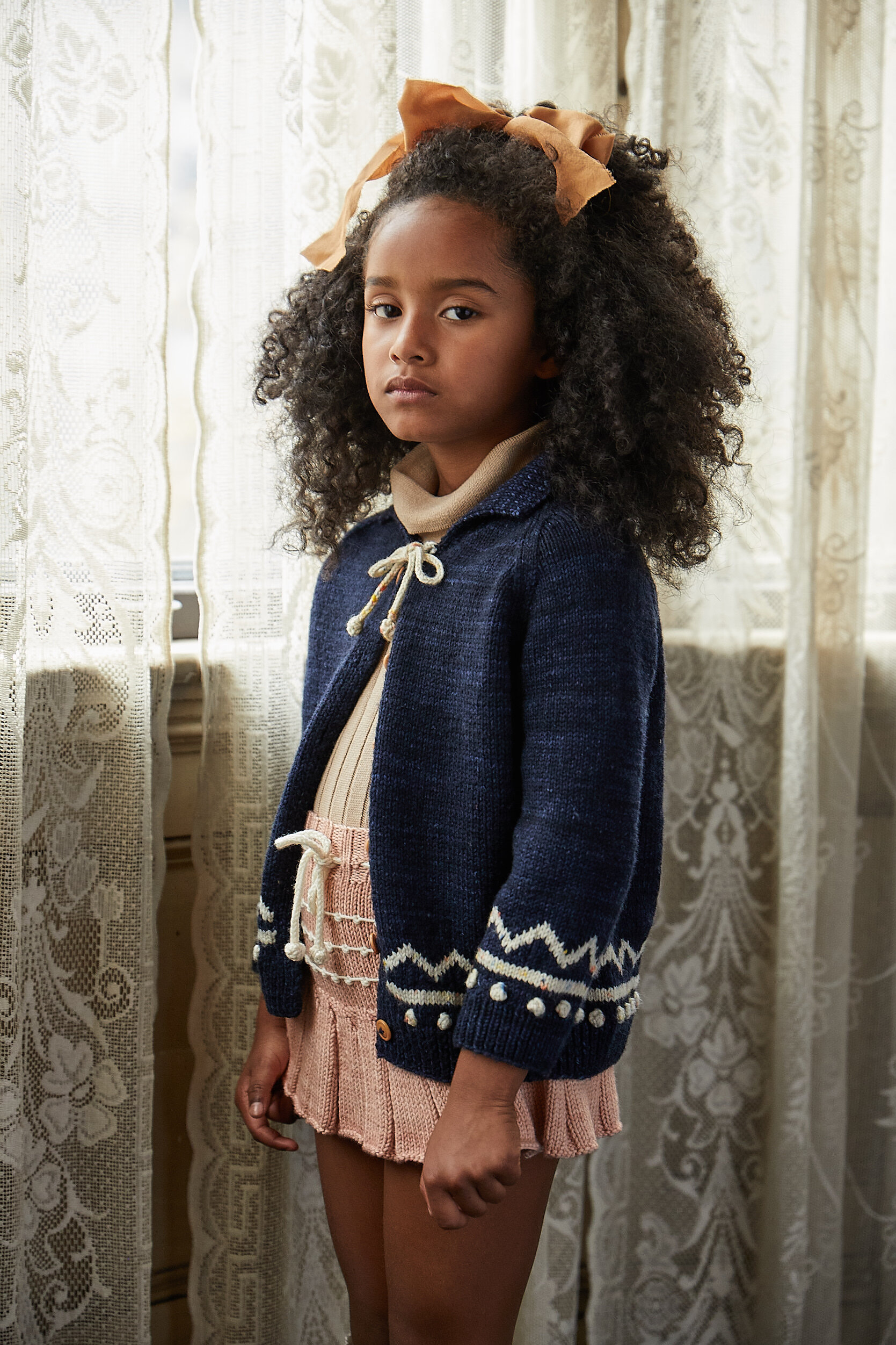 Misha and puff saltwater cardigan 5-6y-