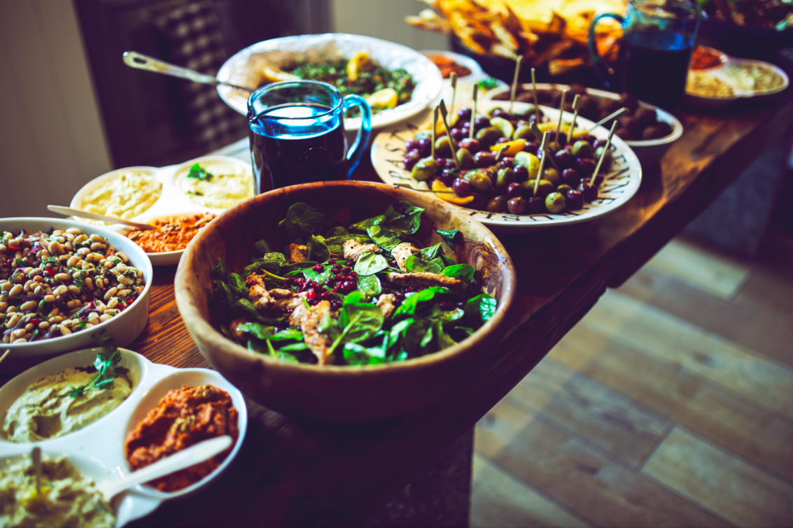 Photo by Kaboompics // Karolina from Pexels https://www.pexels.com/photo/lunch-table-salad-5876/