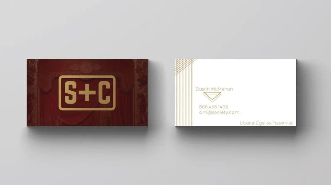 Business Cards Top View