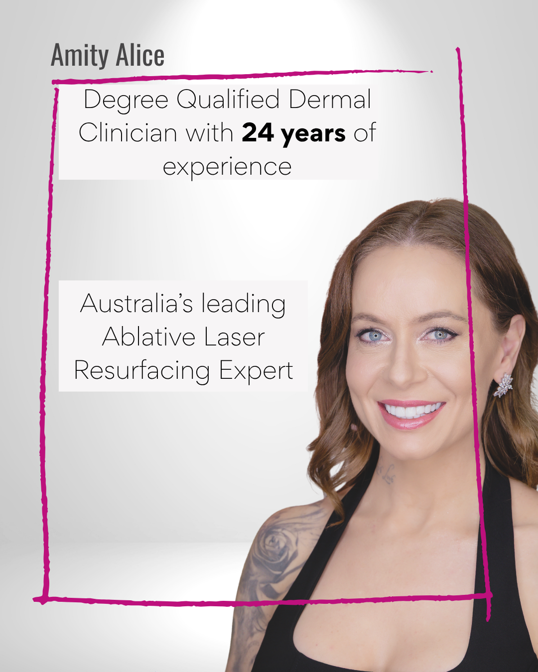 Photo of Amity Alice, a dermal clinician with 24 years of experience, an expert skin and laser therapist in warragul and melbourne