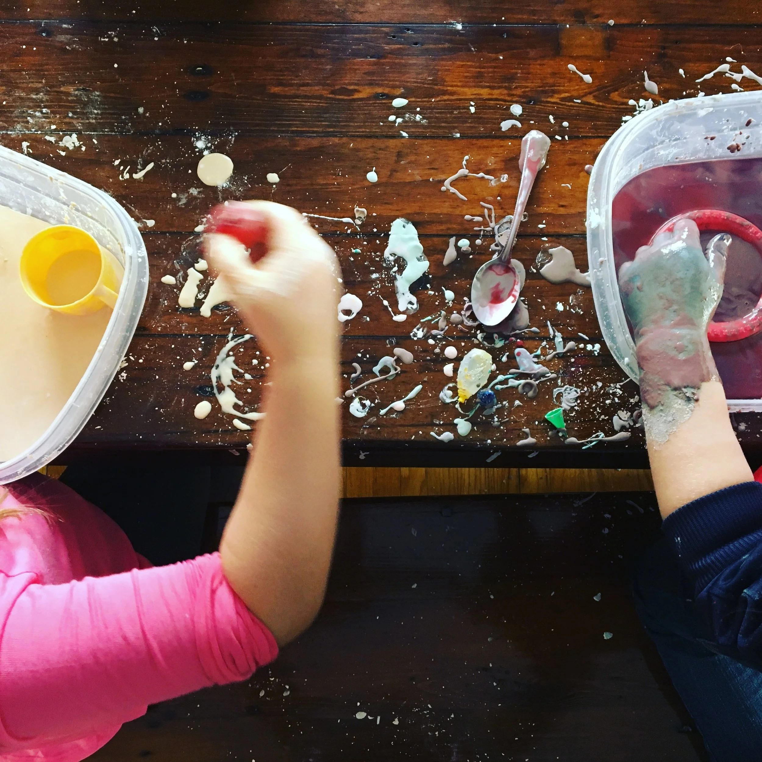  Getting messy is FUN! It is also important in childhood development in order to promote sensory processing and regulation skills. Curious &nbsp;to know more? Contact us today! 