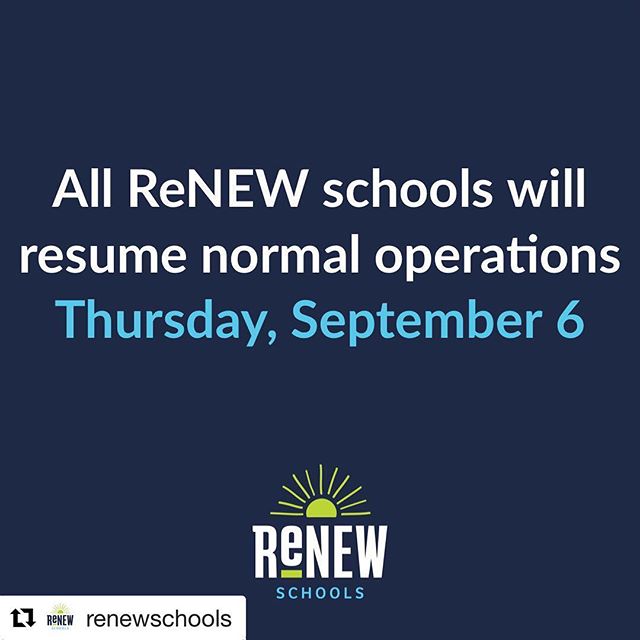 #Repost @renewschools ・・・
We’re looking forward to seeing our students tomorrow (Thursday, 9/6)! #renewschools #nola #nolaed