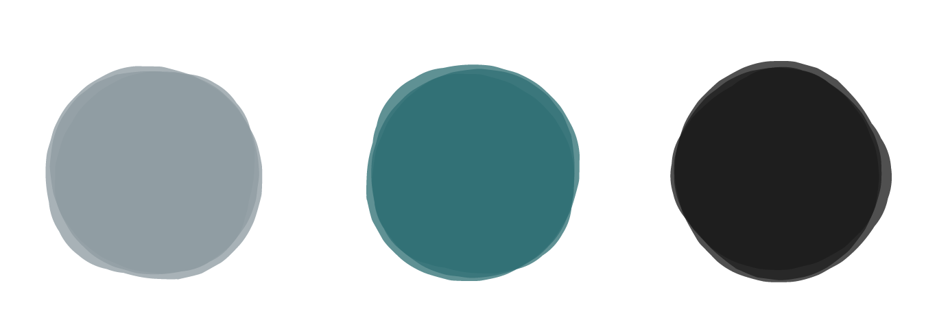 We settled on a cool, restrained color palette of grey, teal, and black, so as not to compete with the many colorful garments lining SOSUSU's shelves. The letter S, which comprises every other letter in the brand's name, is the focal point of the lo