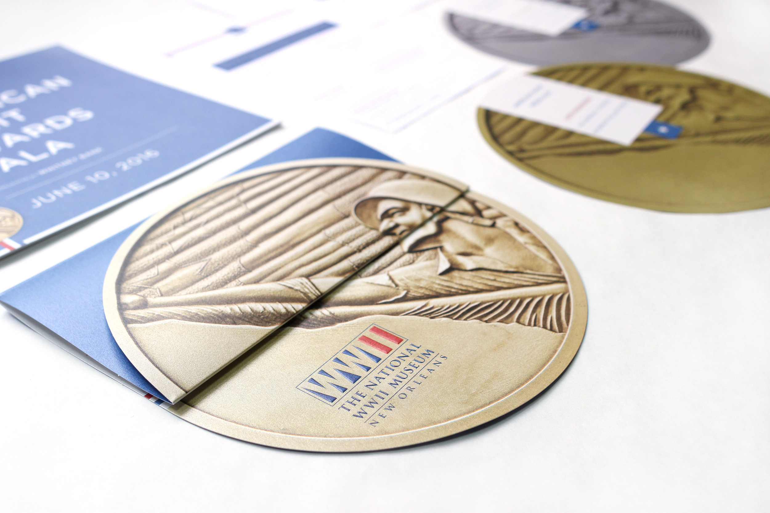 The National WWII Museum came to us in need of unique invitation designs for their events throughout the year. They wanted tactile, interactive invites that would delight everyone on their mailing list and help them stand apart from the crowd. 