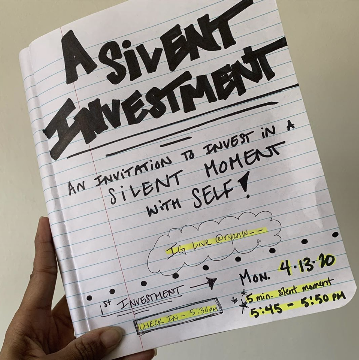 A Silent Investment: Collective Moment of Silence
