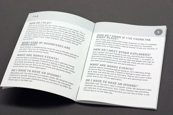  FAQ/Instruction spread.&nbsp; 