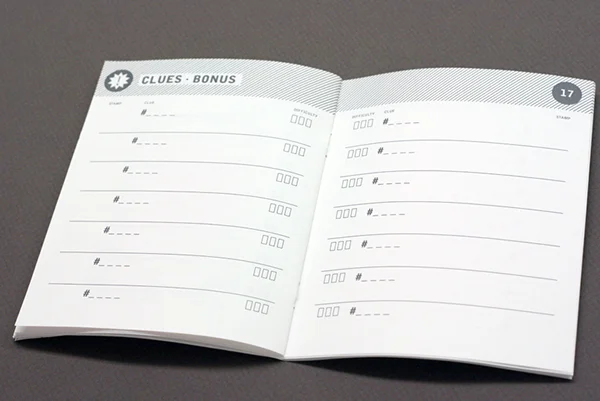  A section dedicated to writing your own clues. 