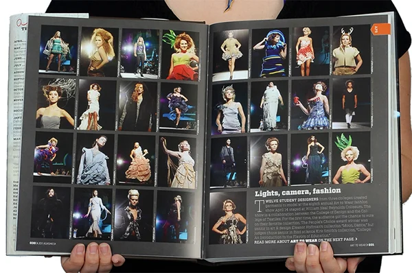  A photo montage of the work from Art to Wear, a fashion show featuring student work in the College of Design and the College of Textiles.&nbsp; 