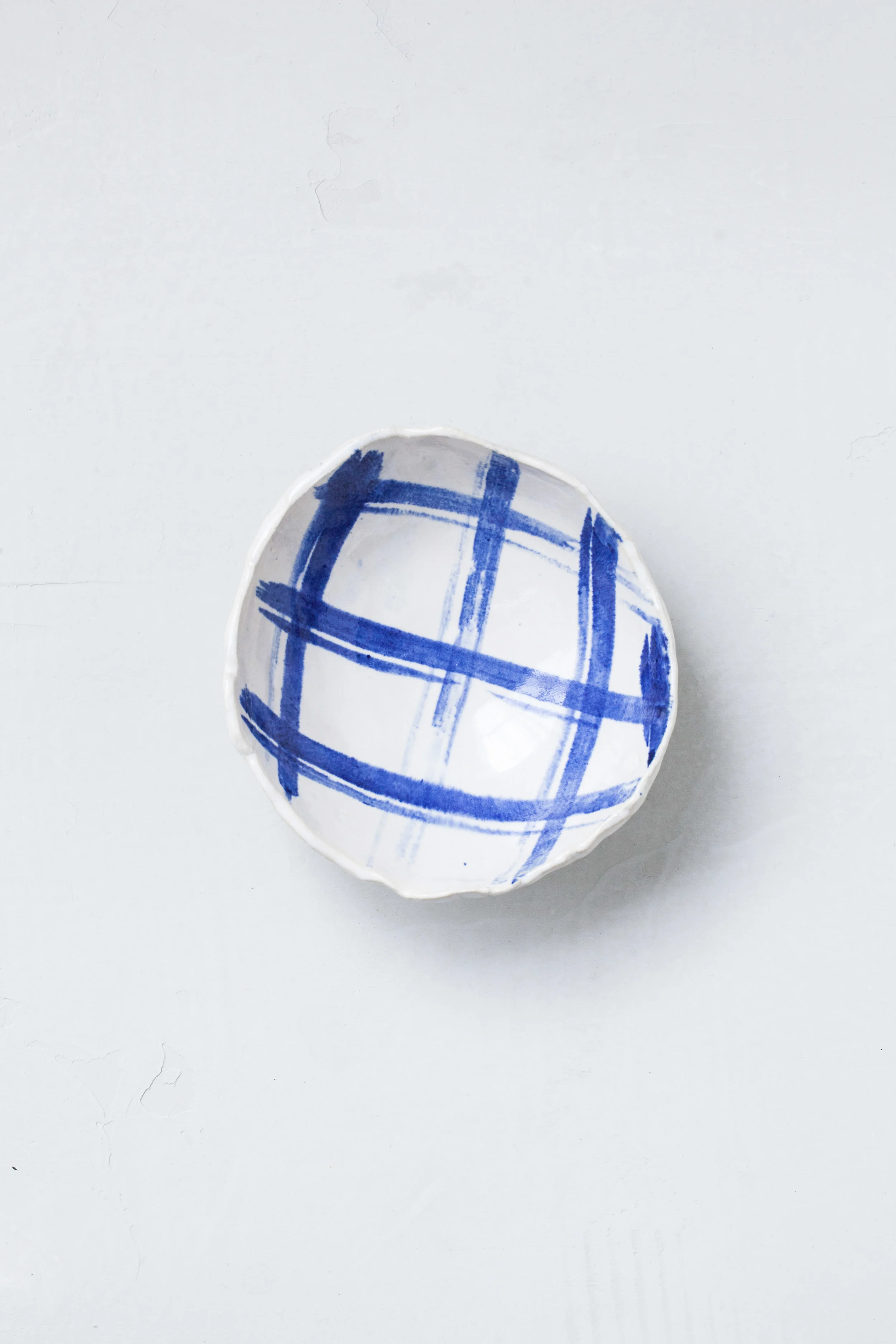 Facture Ceramic Plaid Bowl w:Foot.jpg