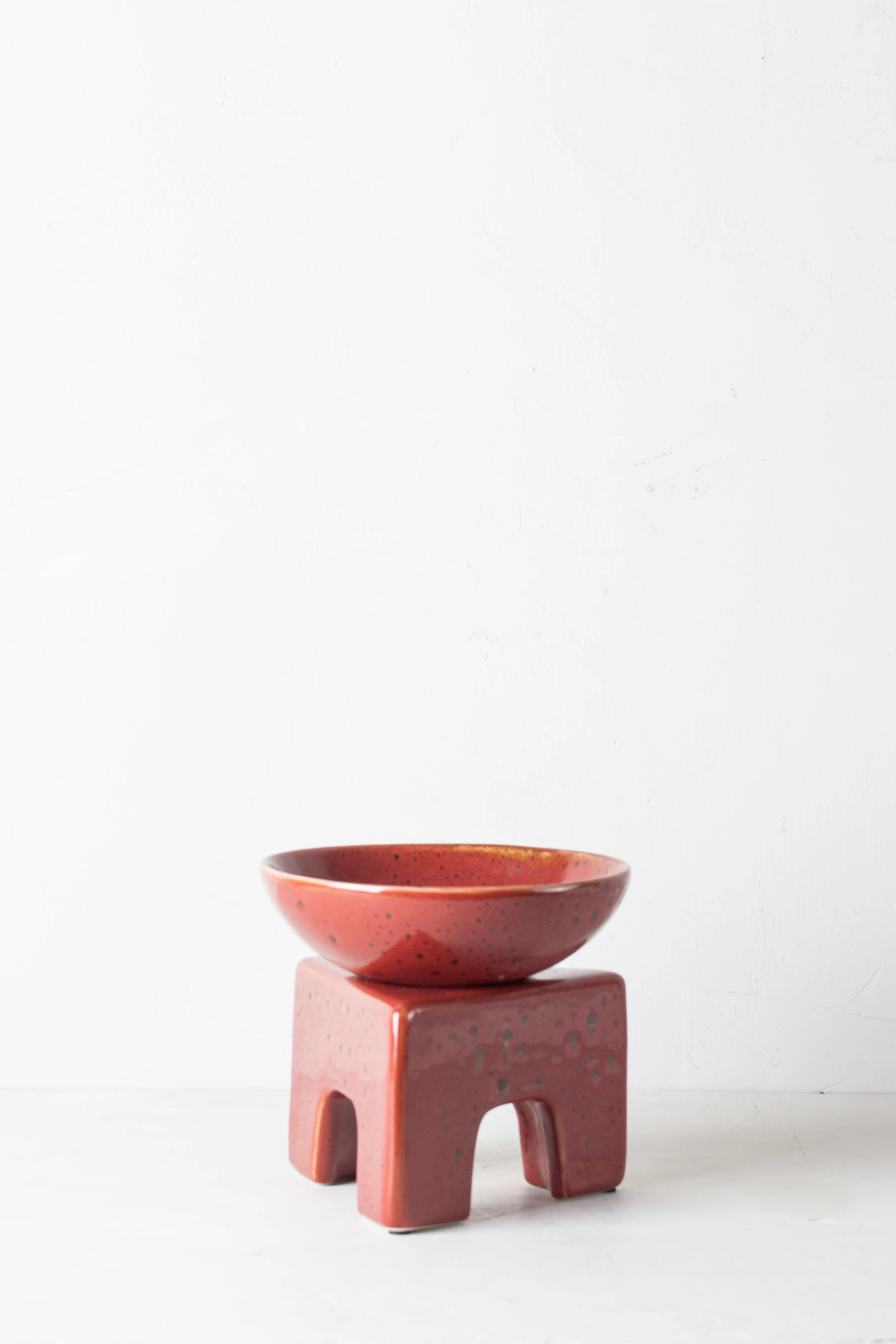 Red Ceramic Mid Century Serving bowl.jpg