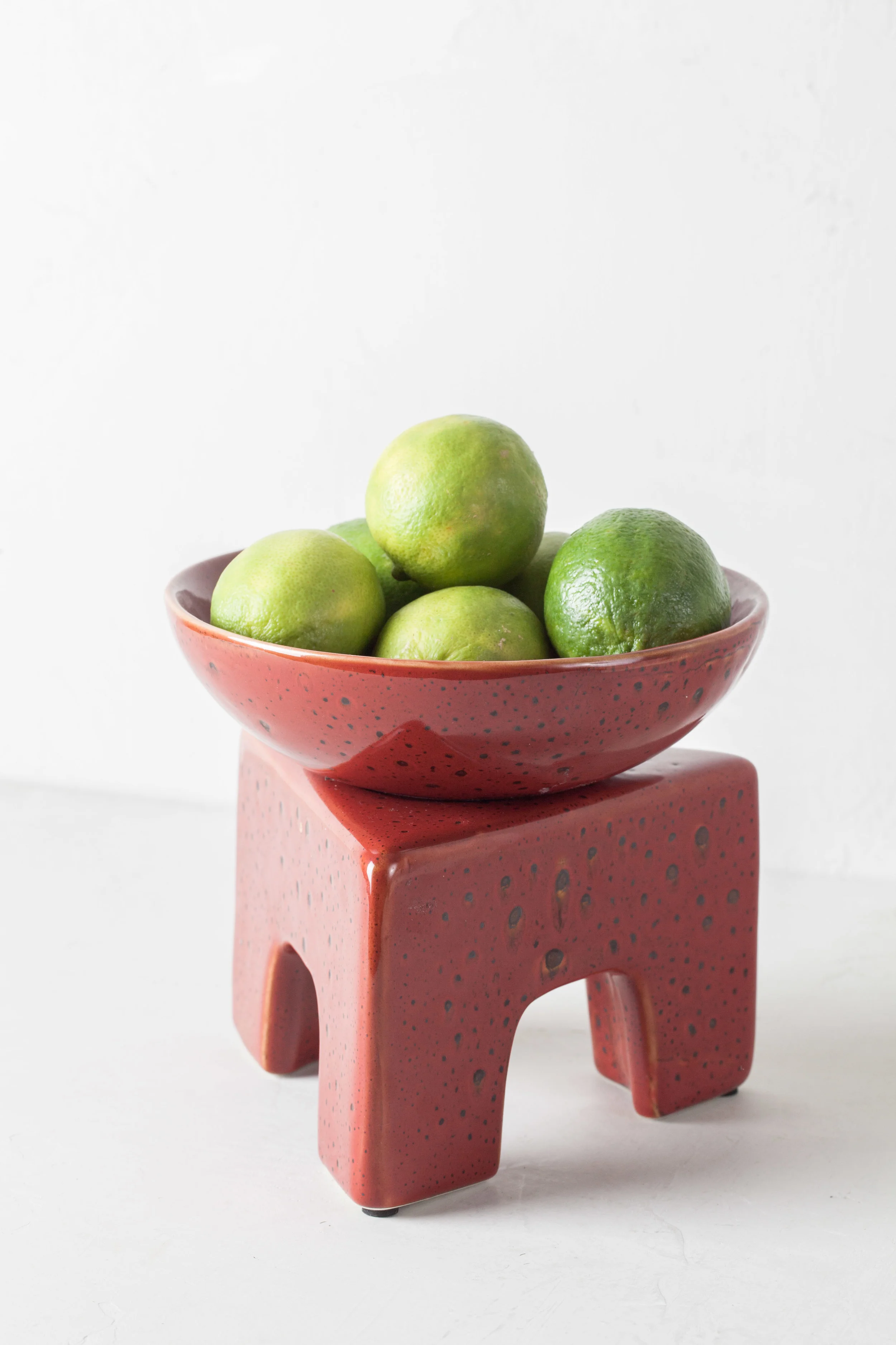 Red Ceramic Mid Century Serving bowl3.jpg