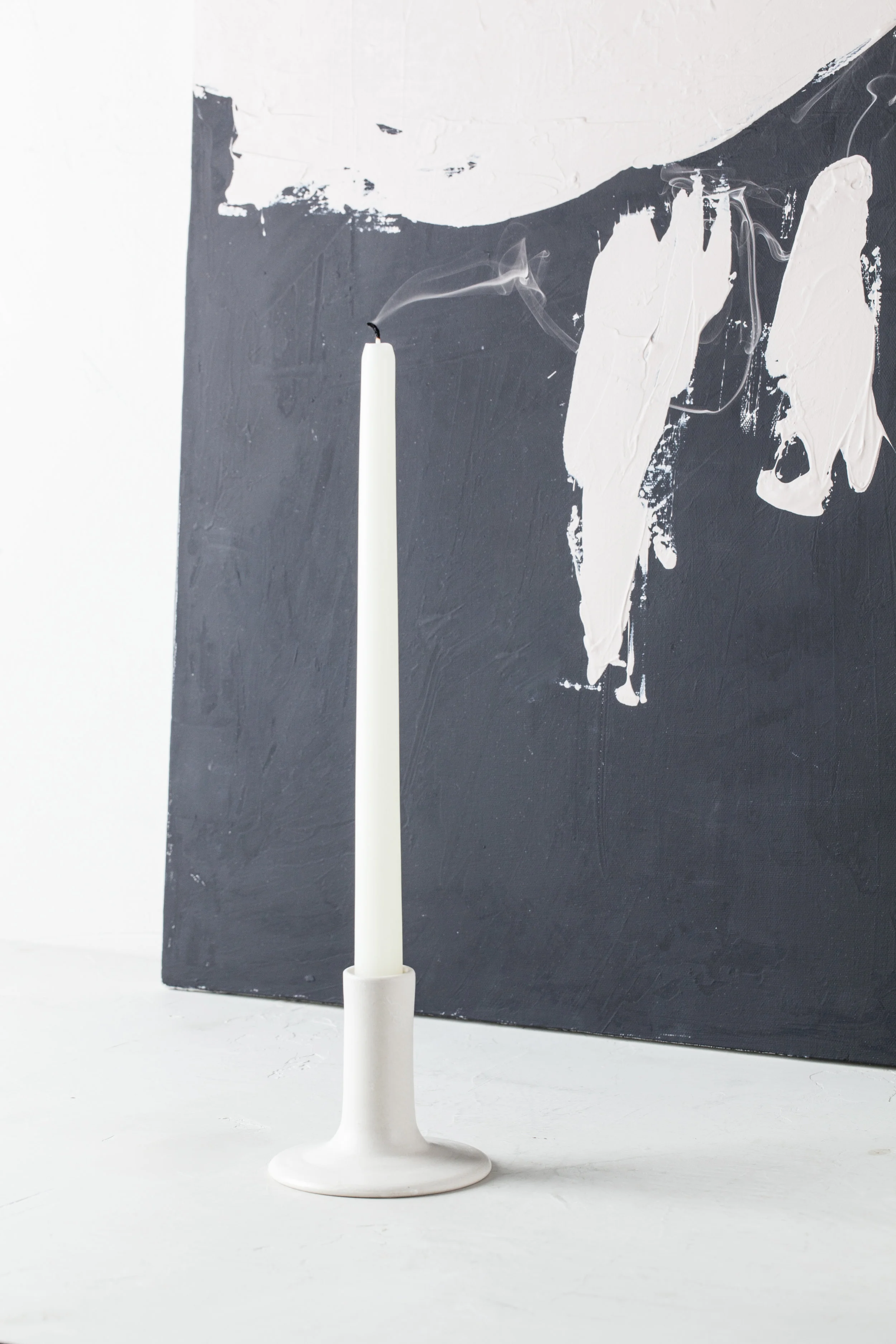 Stoneware Candlestick