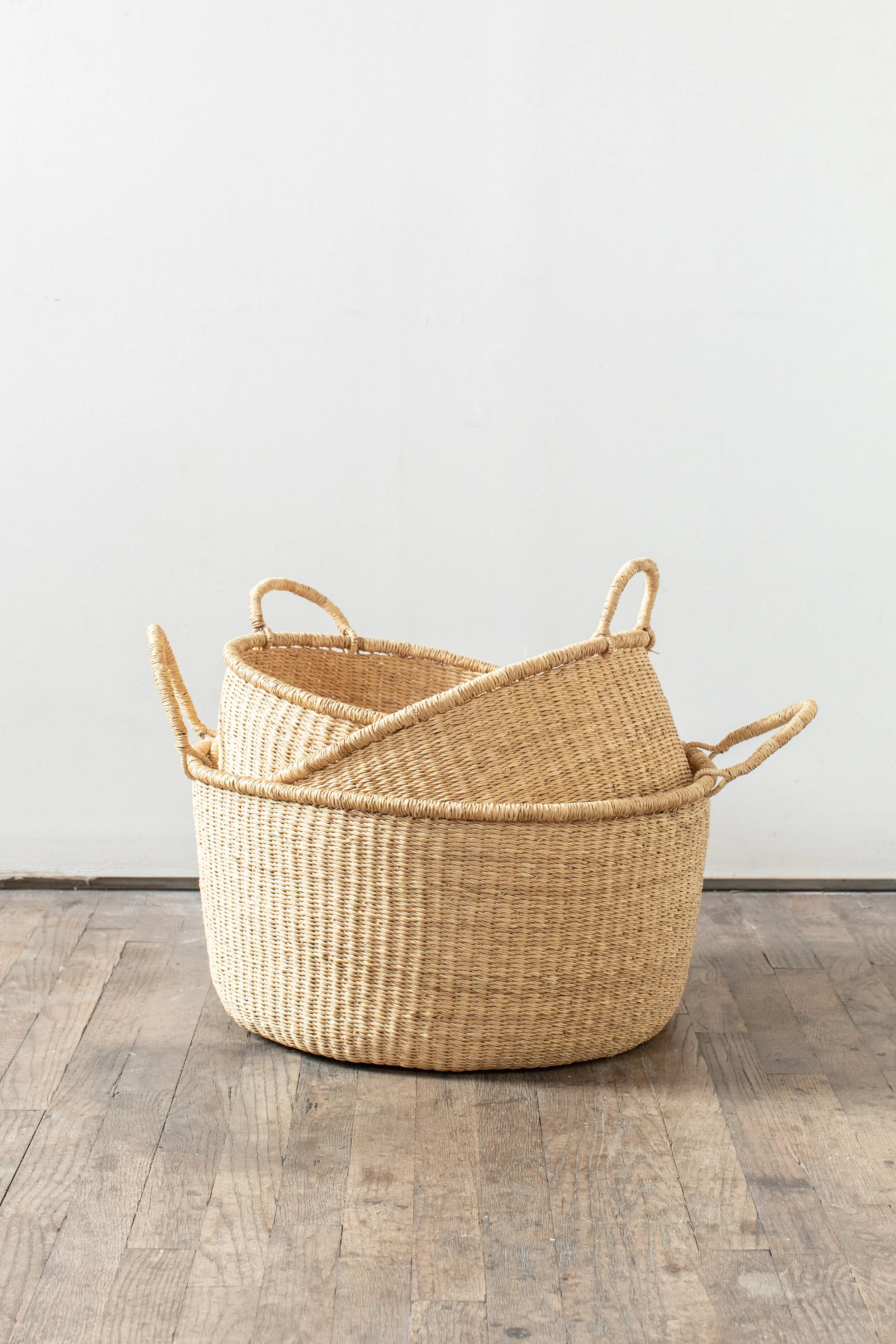 Natural Woven Grass Floor Baskets — Hoppe Shoppe