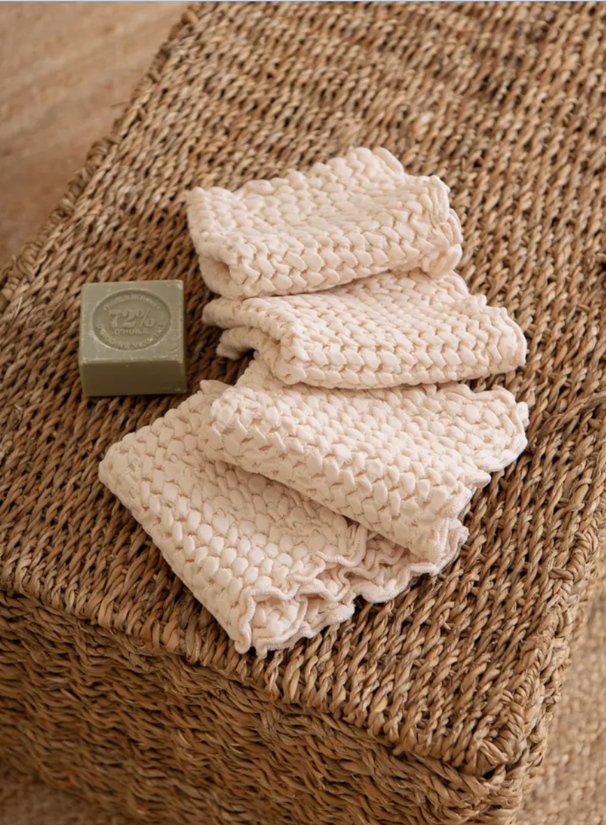 Linen Waffle Towels in Spa Green: Towel Set, Bath Towel, Hand Towel, Wash  Cloth, Face, Body Linen Towels. 