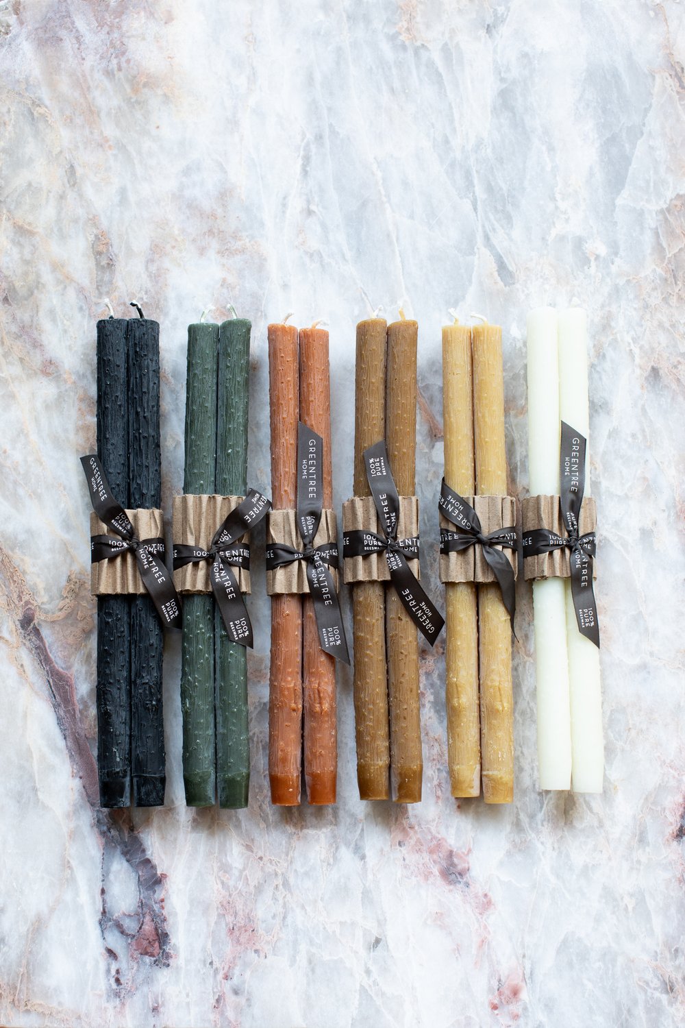 100% Beeswax Everyday 12 Taper Candles {Greentree Home} – Silk