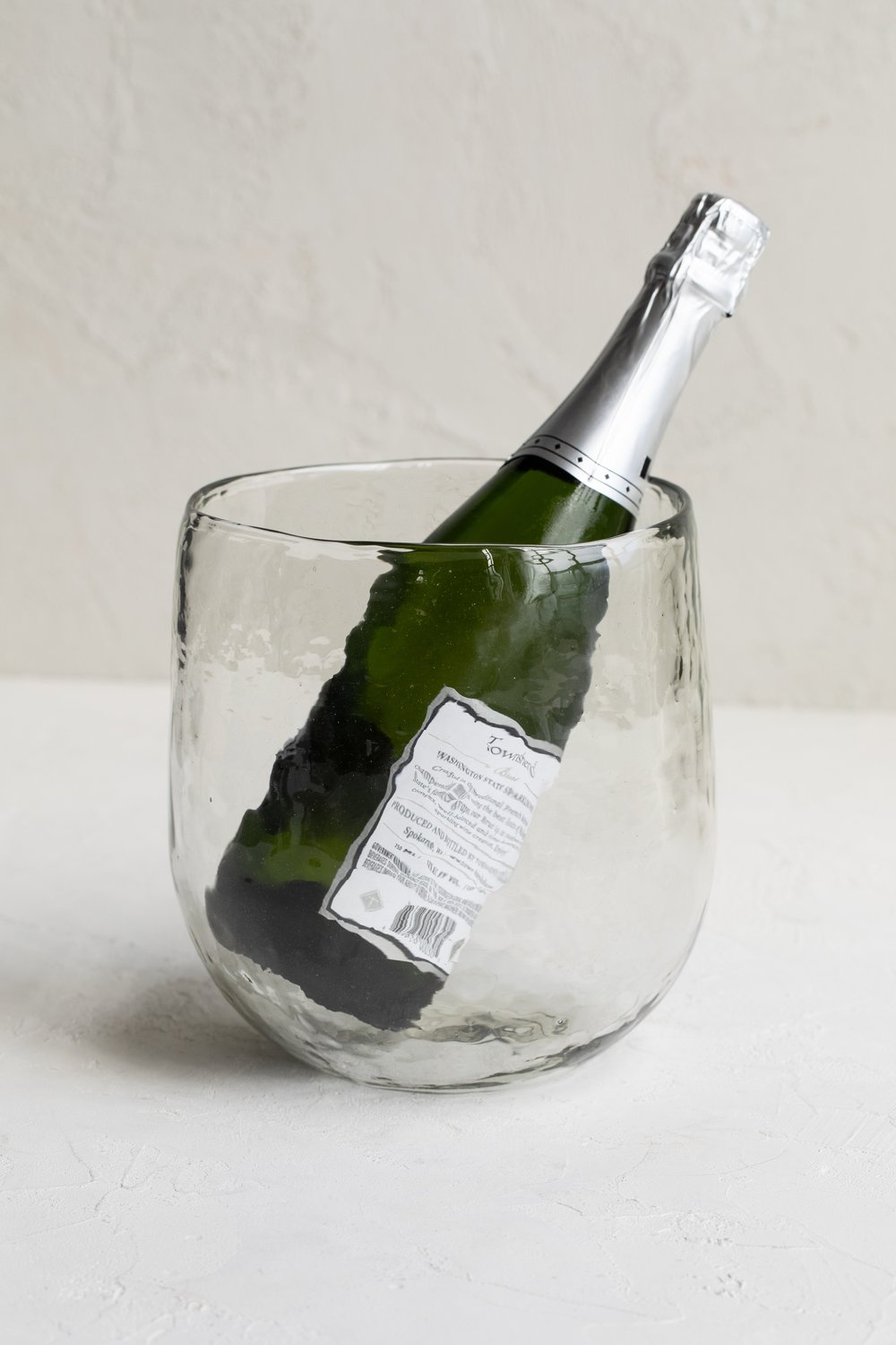 Pebbled Glass Cocktail Shaker  Glass & Gold Cocktail Shaker — Hoppe Shoppe