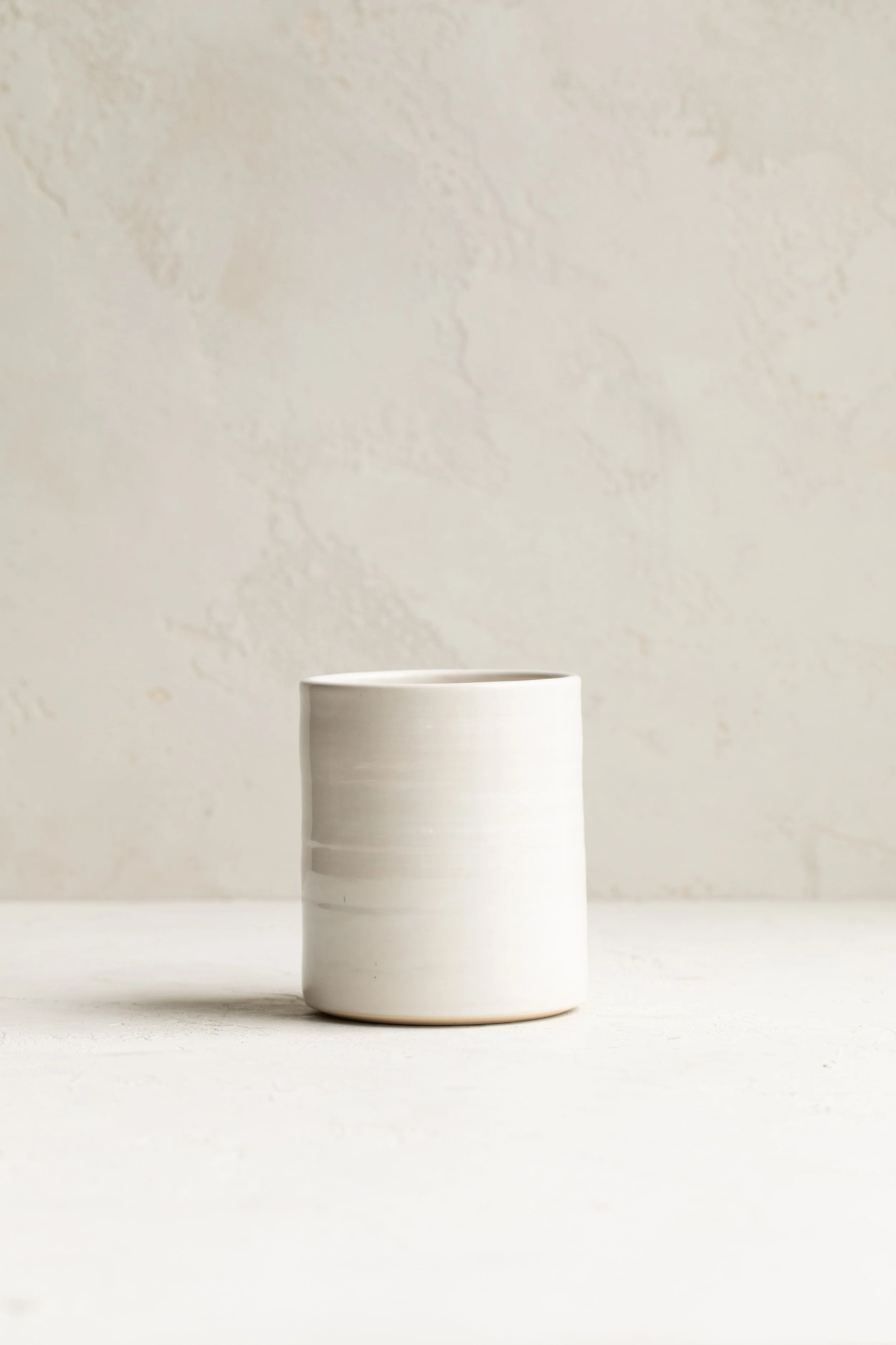 Large White Ceramic Utensil Crock — Hoppe Shoppe