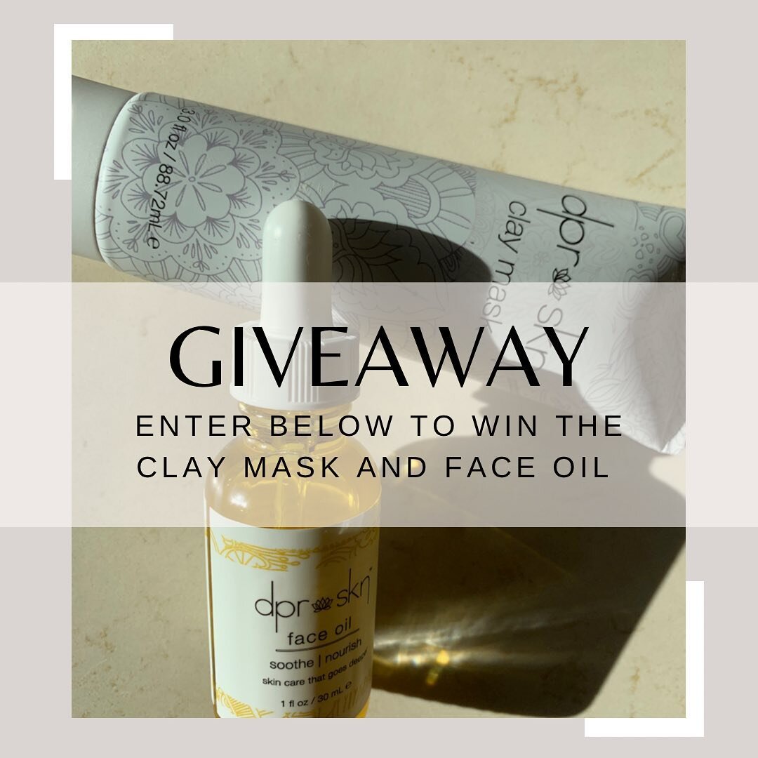 Giving Tuesday Giveaway! We&rsquo;re giving away the Clay Mask and Face Oil to one lucky winner! Here&rsquo;s how to enter: 

1. Follow @dprskn 
2. Tag a friend and comment below on how you take care of yourself #onadprlevel 🧖&zwj;♀️
3. Bonus entry: