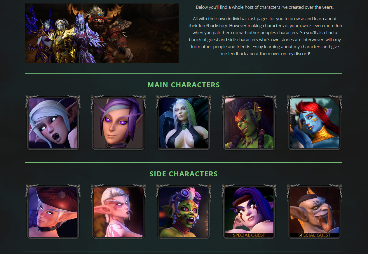 Character Page Revamp