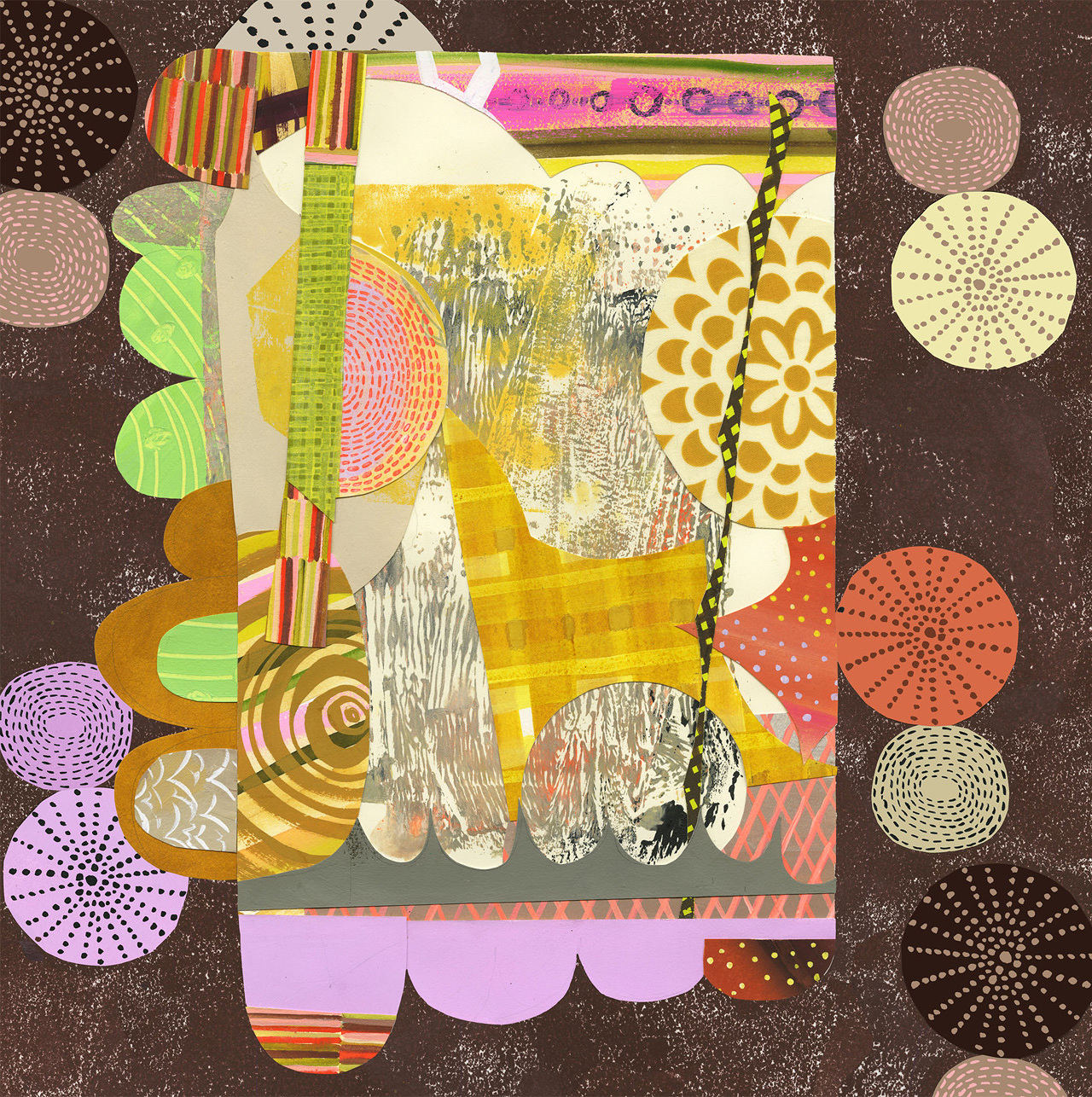  Collage and digital for custom textile 