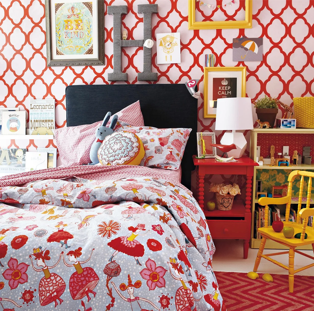 Honest to Nod, the Land of Nod blog, featured my bedding in the beautiful re-design of a girl's bedroom. Bedding available here