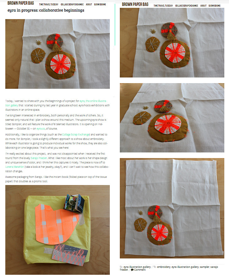Embroidery collaboration...