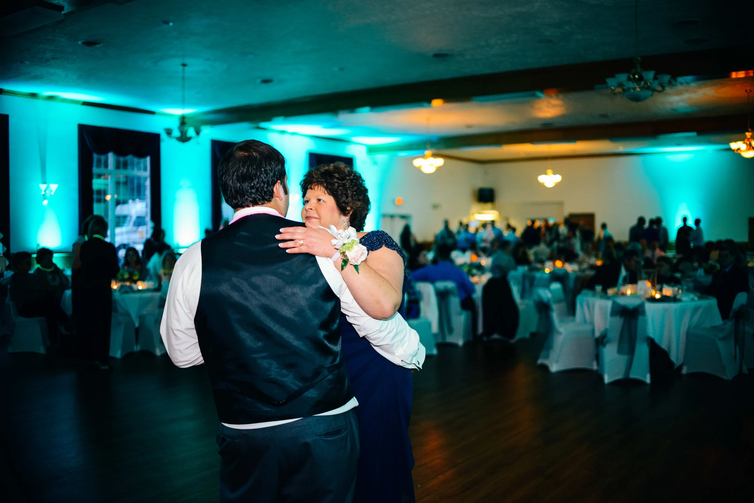 Mother Son Dance at the reception at Contres Greer Social Hall in Northern Camrbia