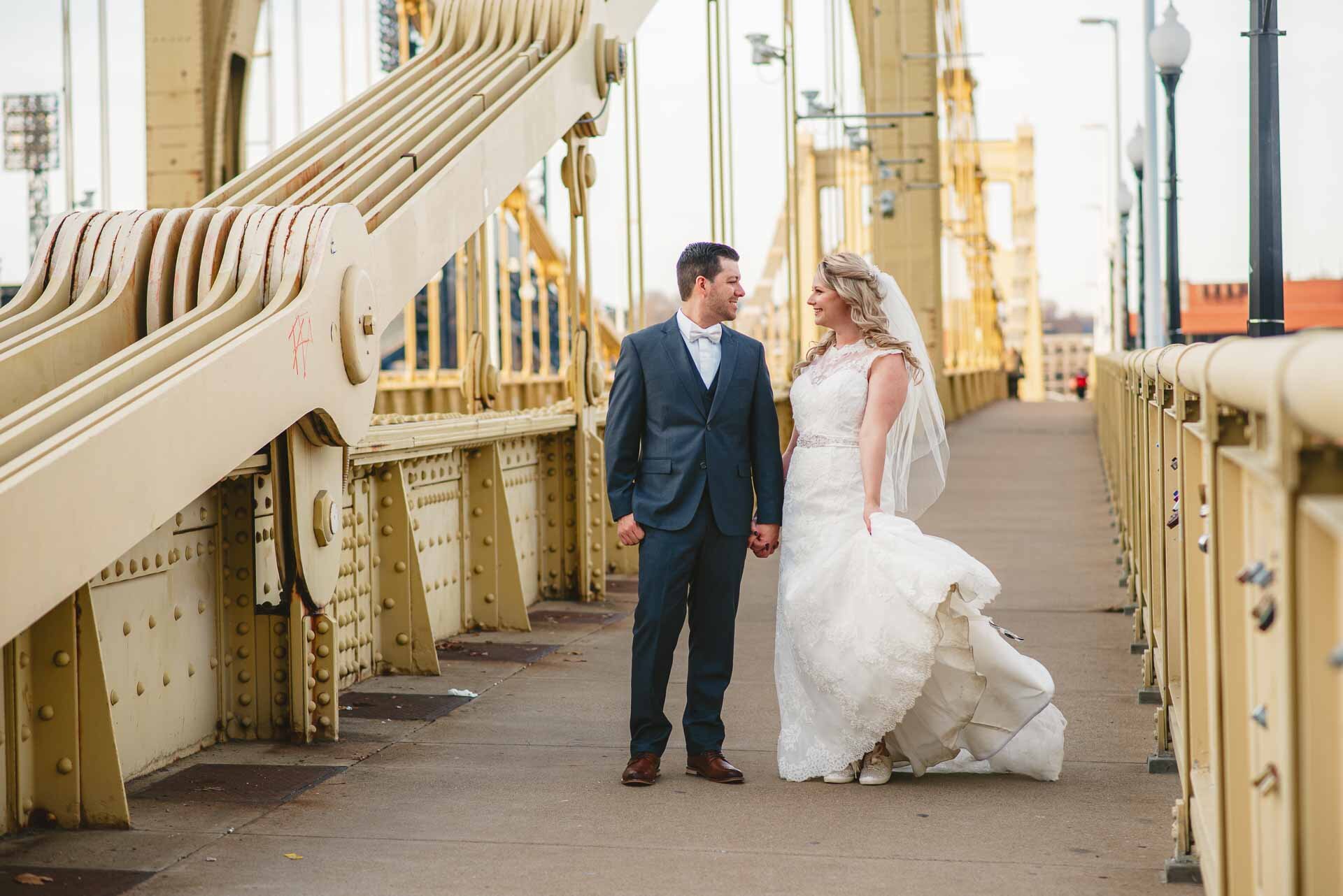 Downtown Pittsburgh Wedding Portraits