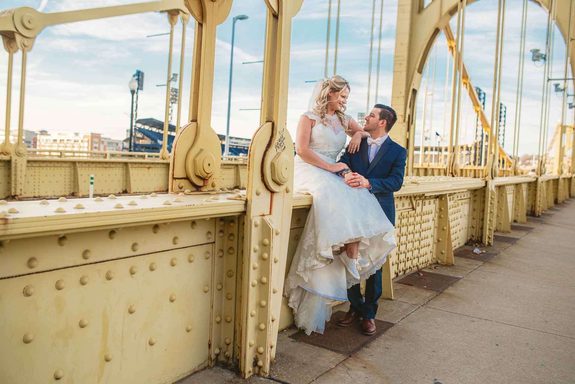 Downtown Pittsburgh Wedding Portraits