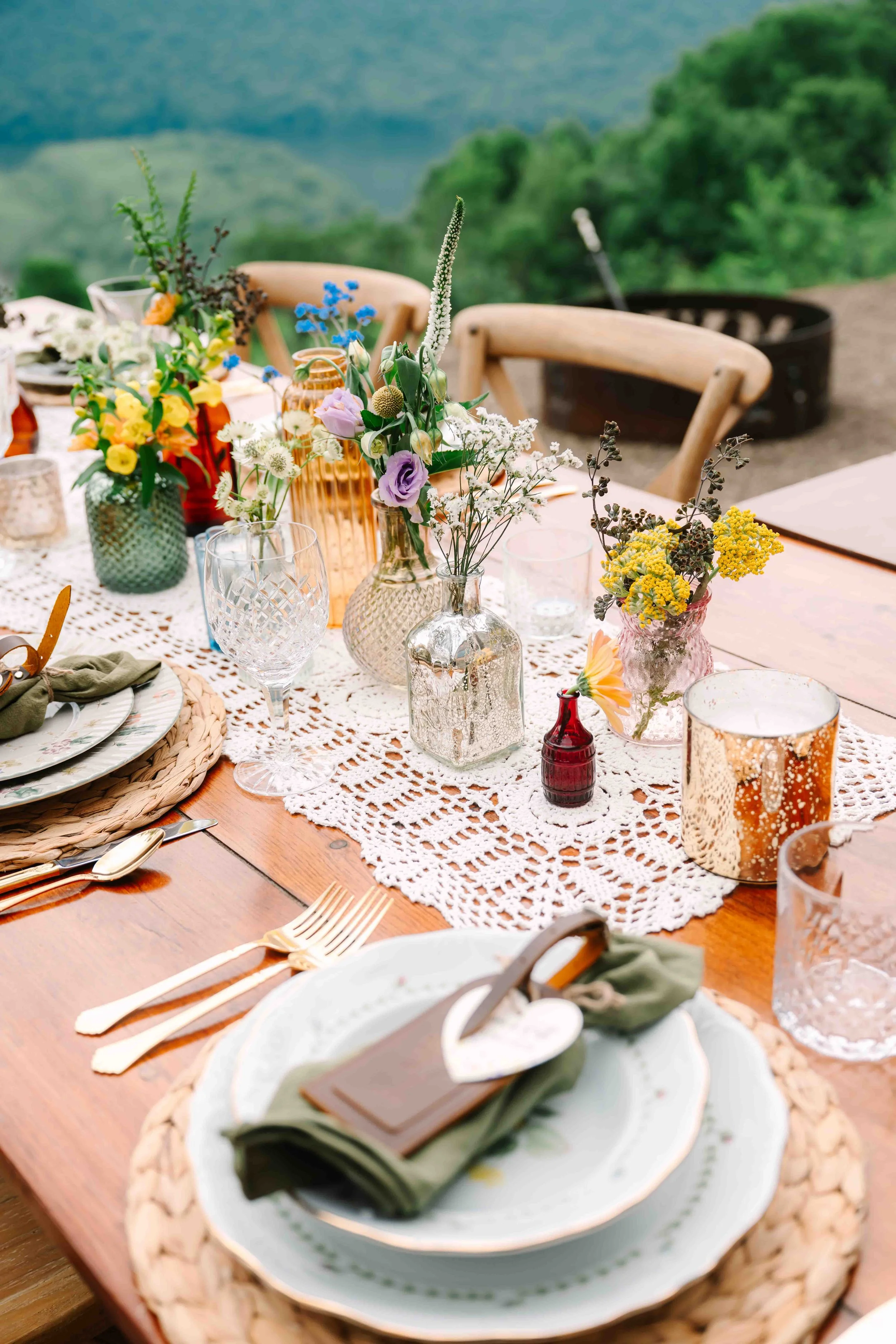 Wildflower Wedding Florals by the Lake