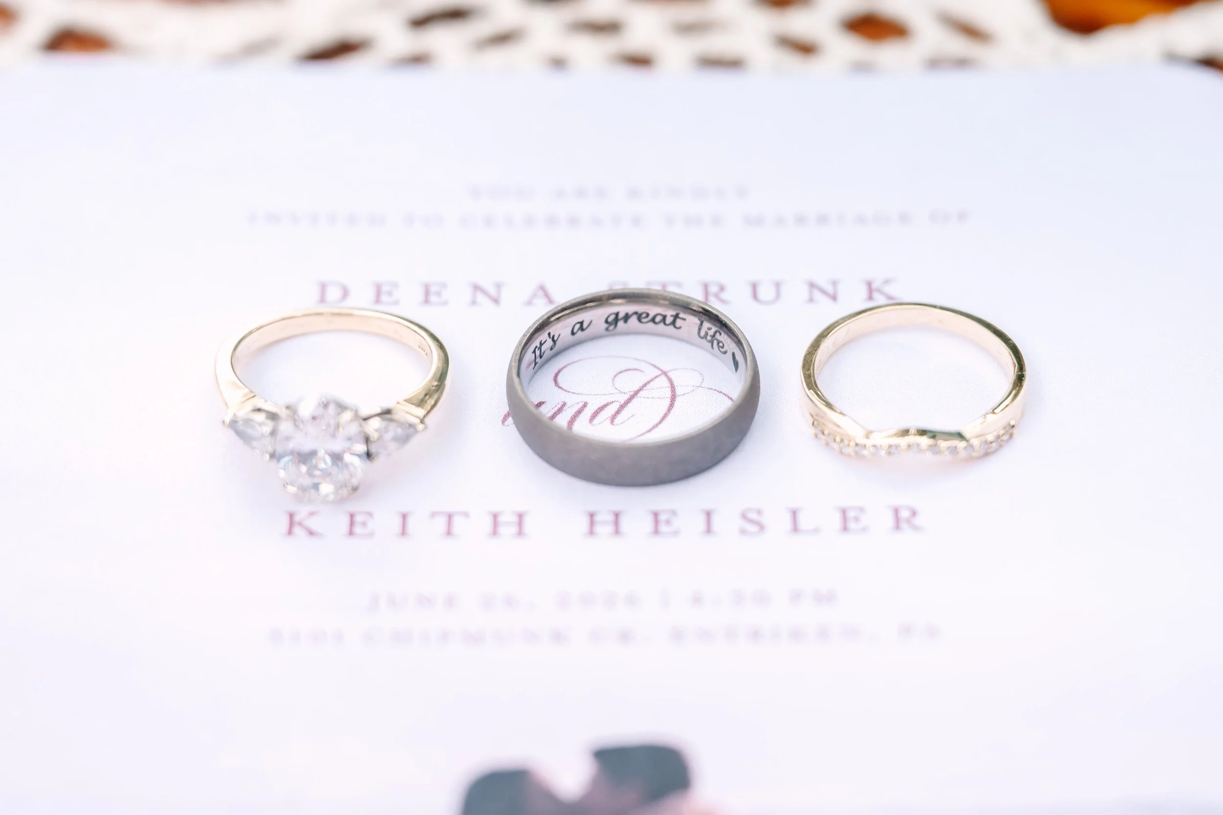 Lakeside wedding reception details
