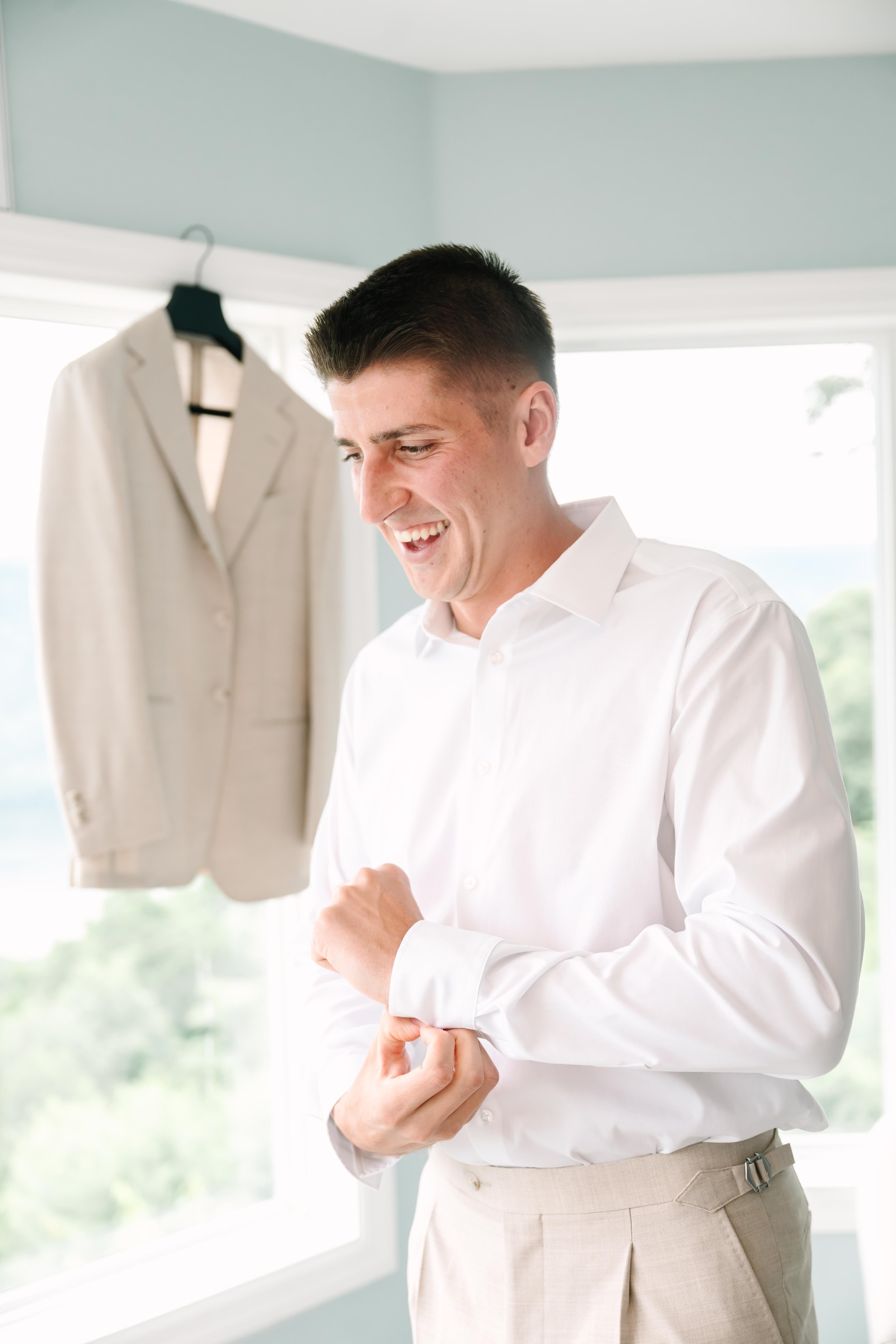 Groom suit for summer wedding