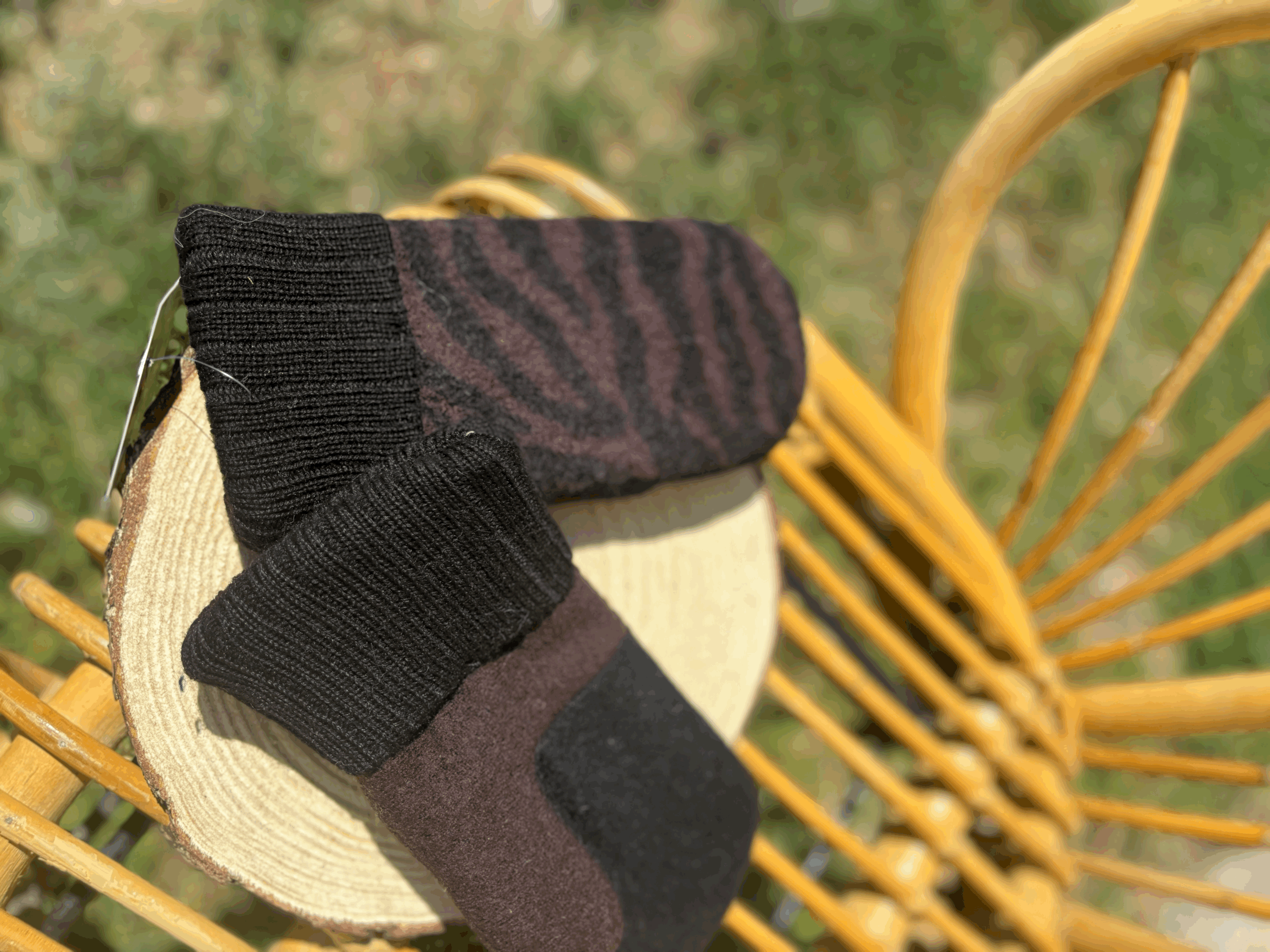 alpaca and recycled sweater mittens