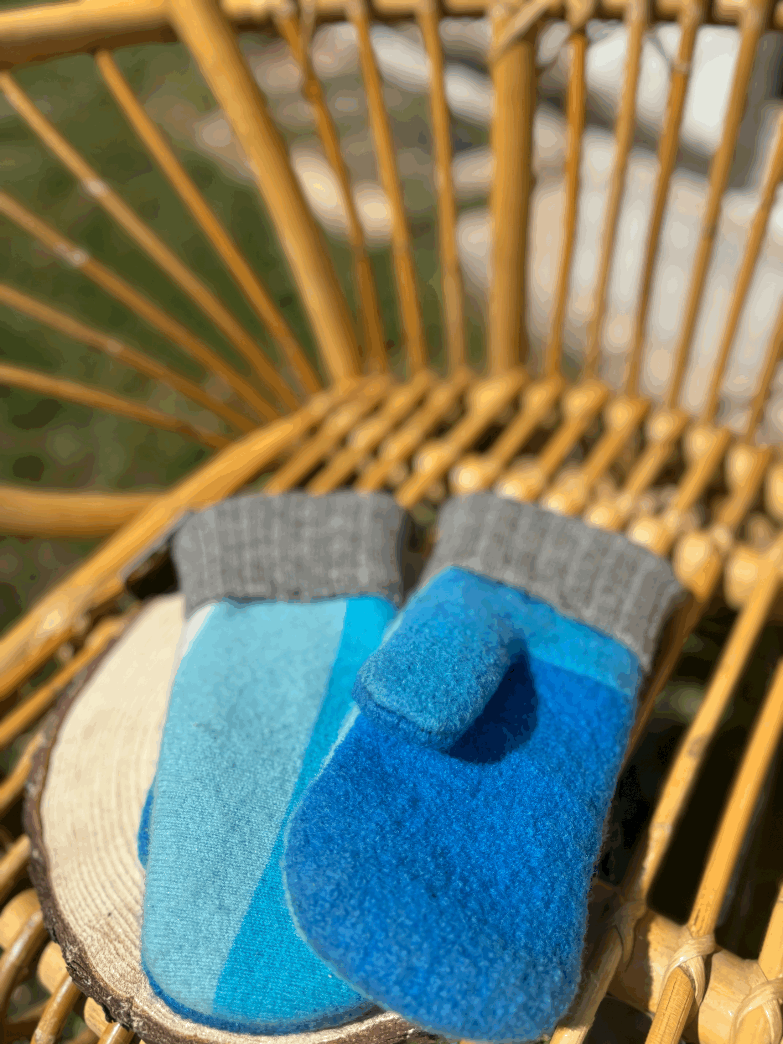 alpaca and recycled sweater mittens