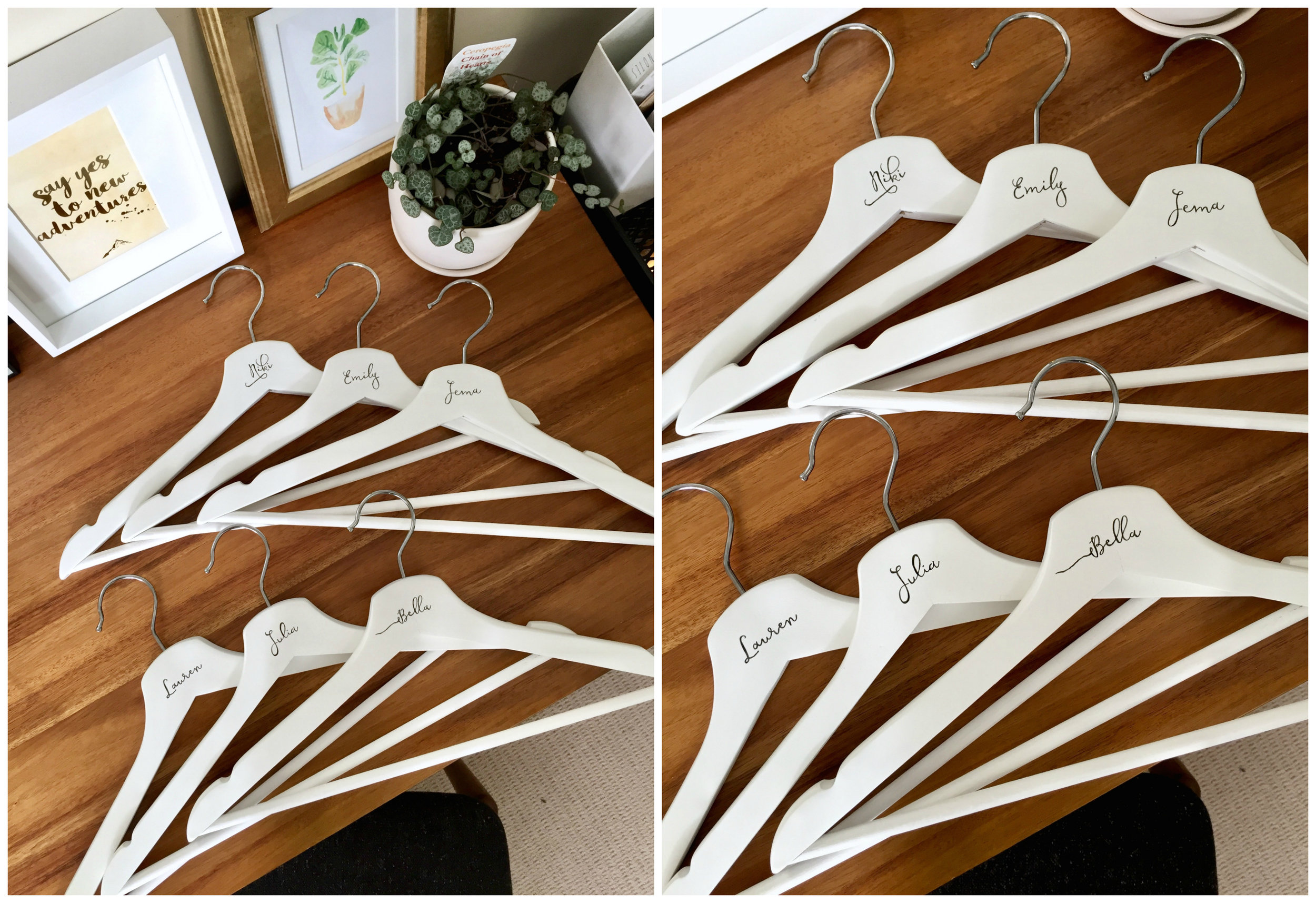 How To: DIY Personalised Bridesmaid Coat Hangers — Lauren Natalia