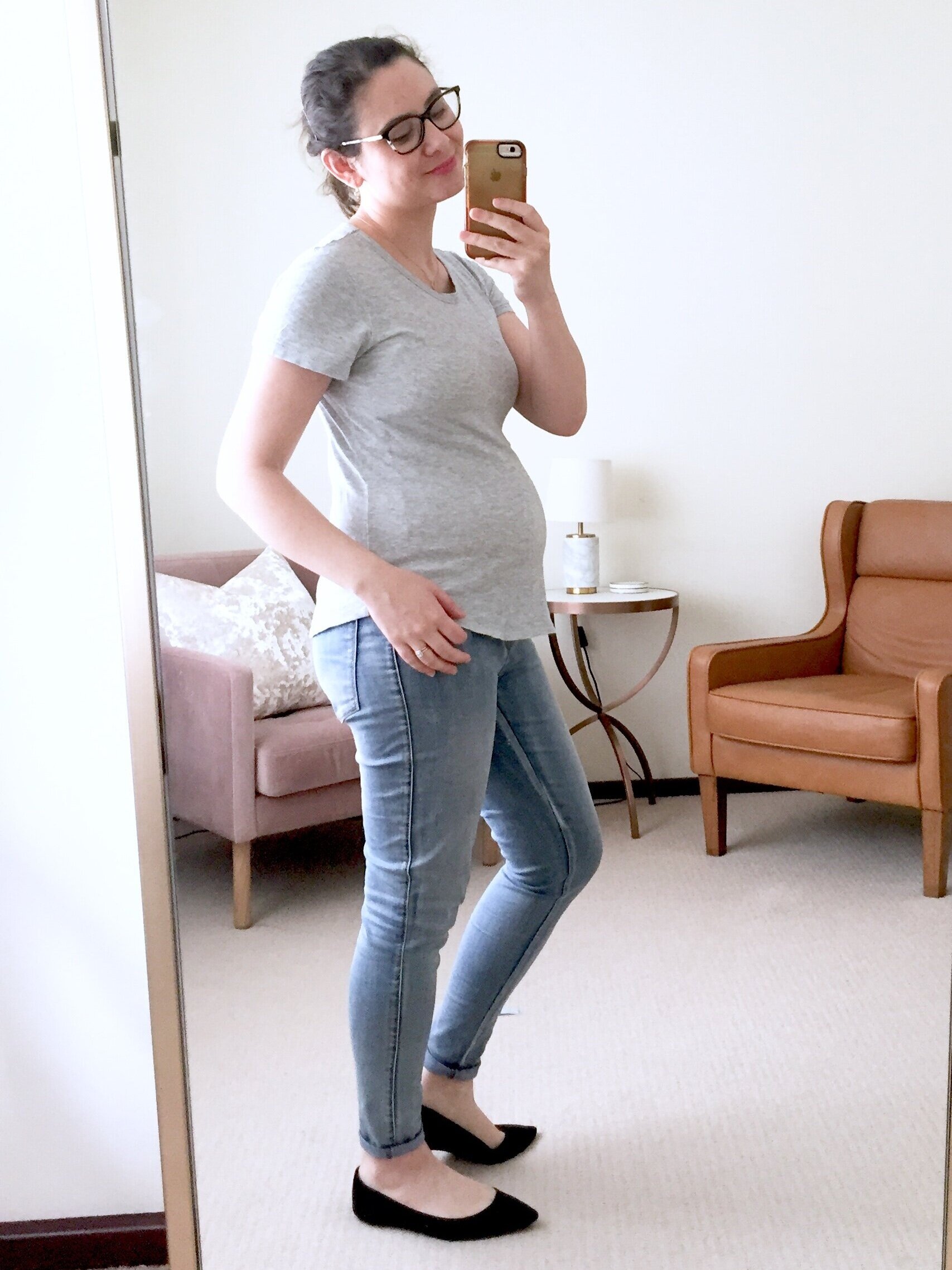 5 month hidden baby bump