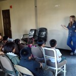 Jenna introduced the idea of stress management to the youth - and they were ready to hear more!