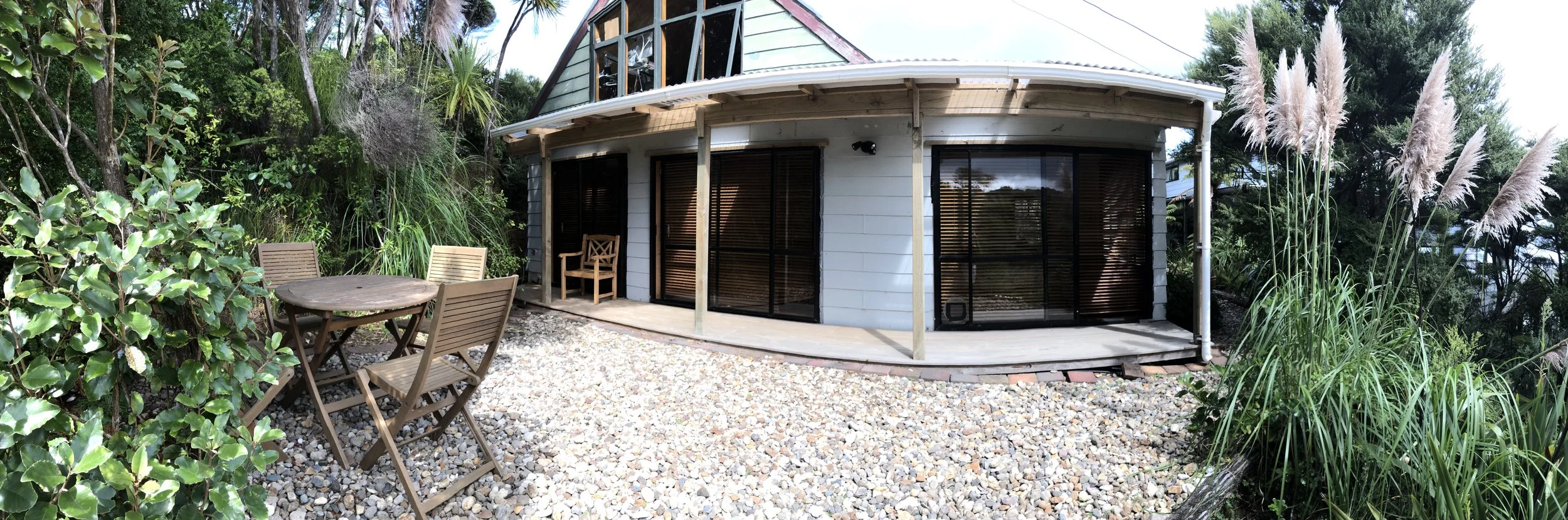 Back side of the Annex with a little lovely terrace
