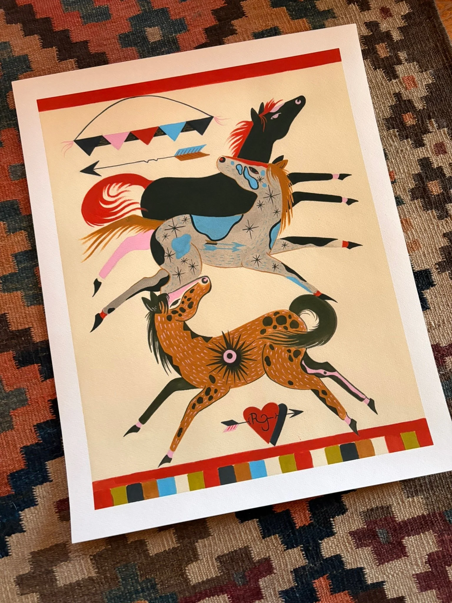 Sun Moon & Star Horse Giclee Print