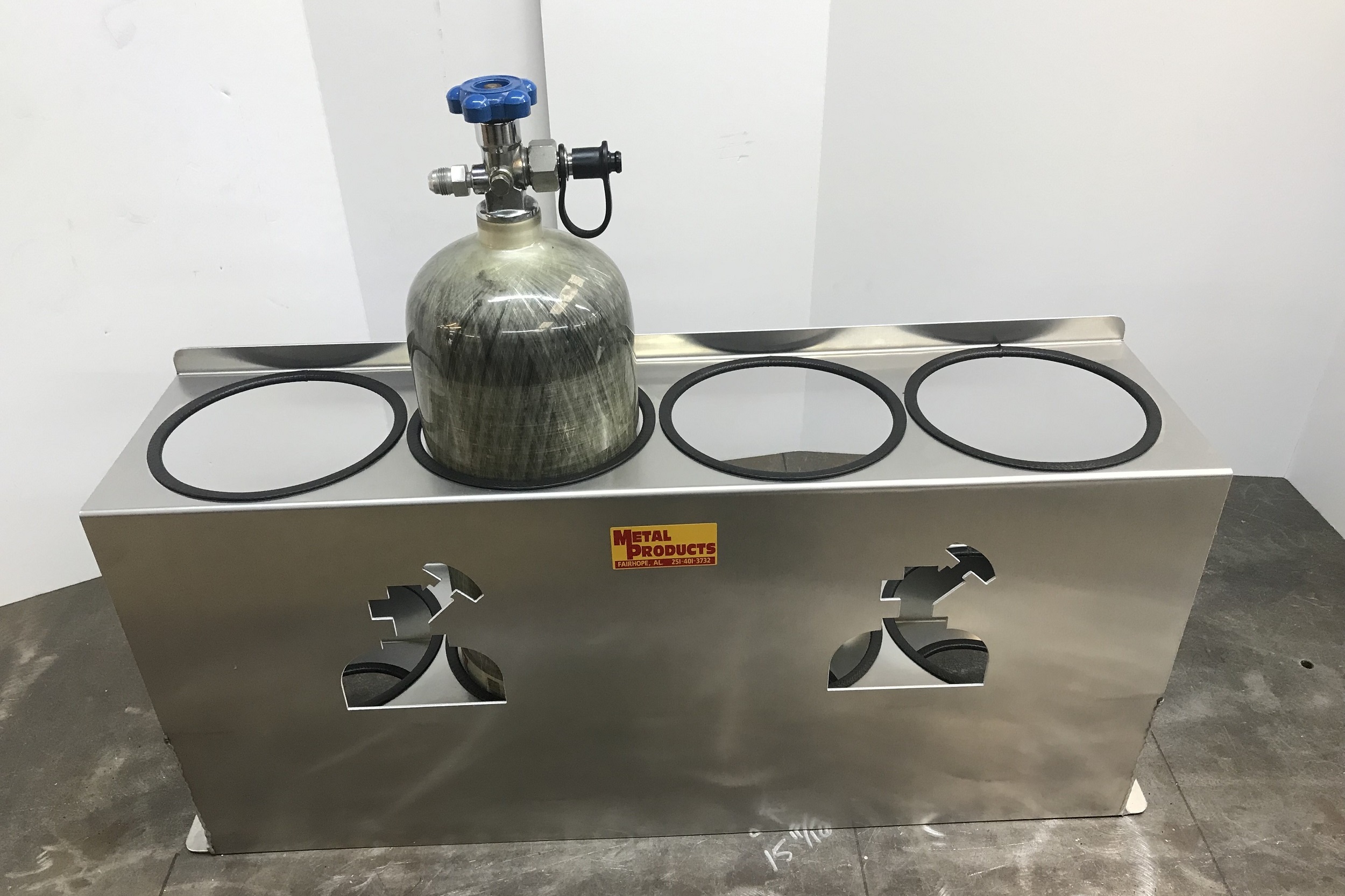Carbon Fiber Nitrous Bottle Rack 1